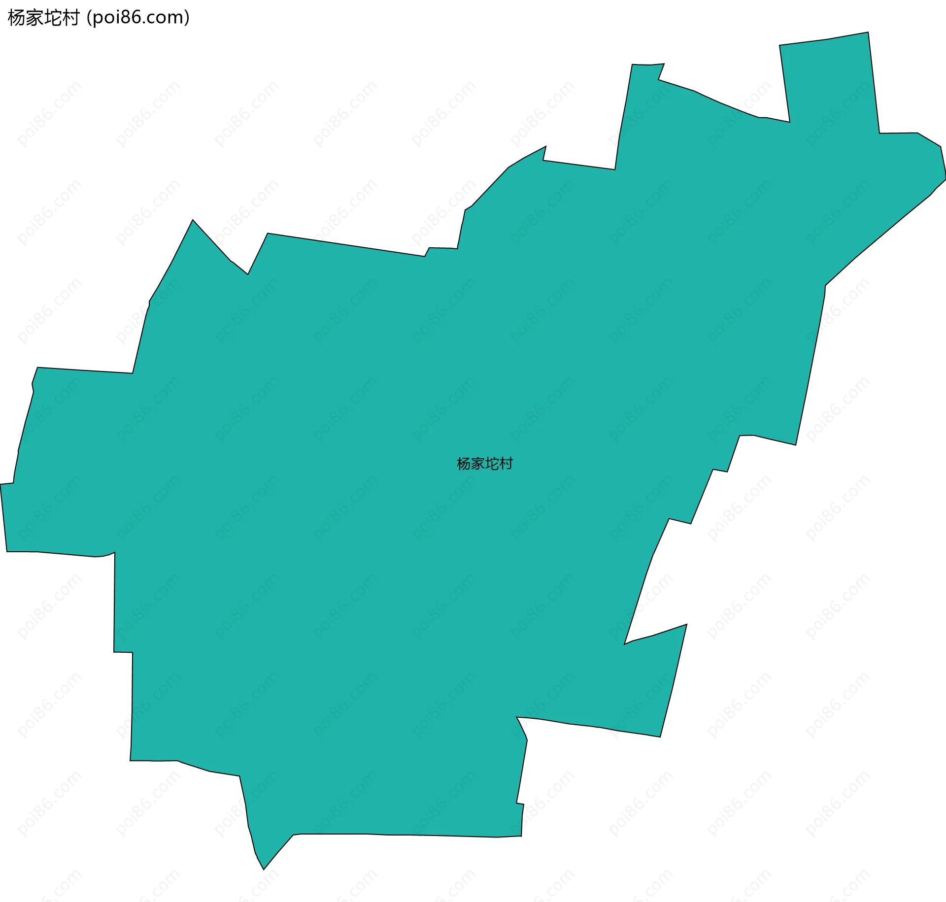 杨家坨村边界地图