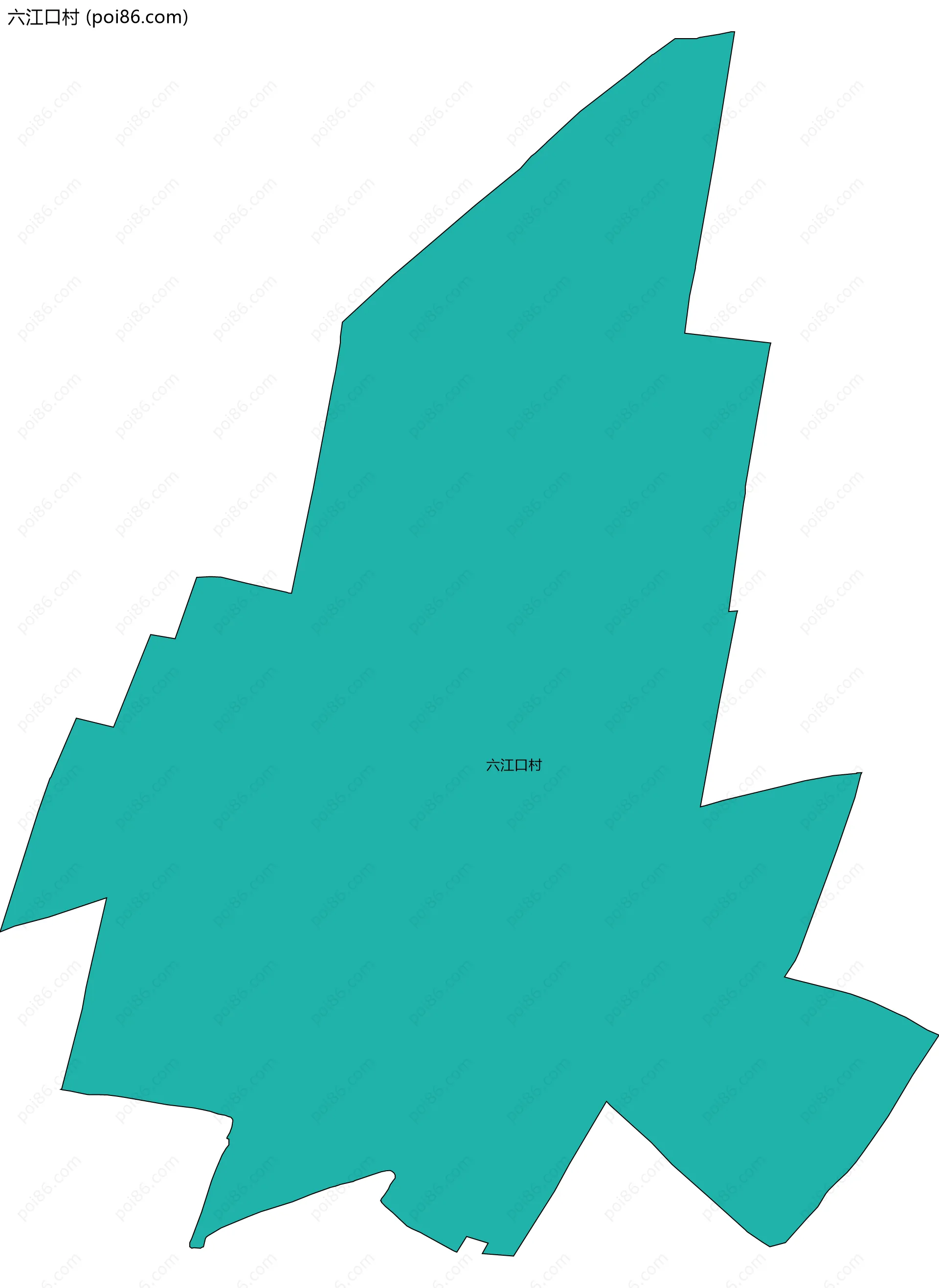 六江口村边界地图