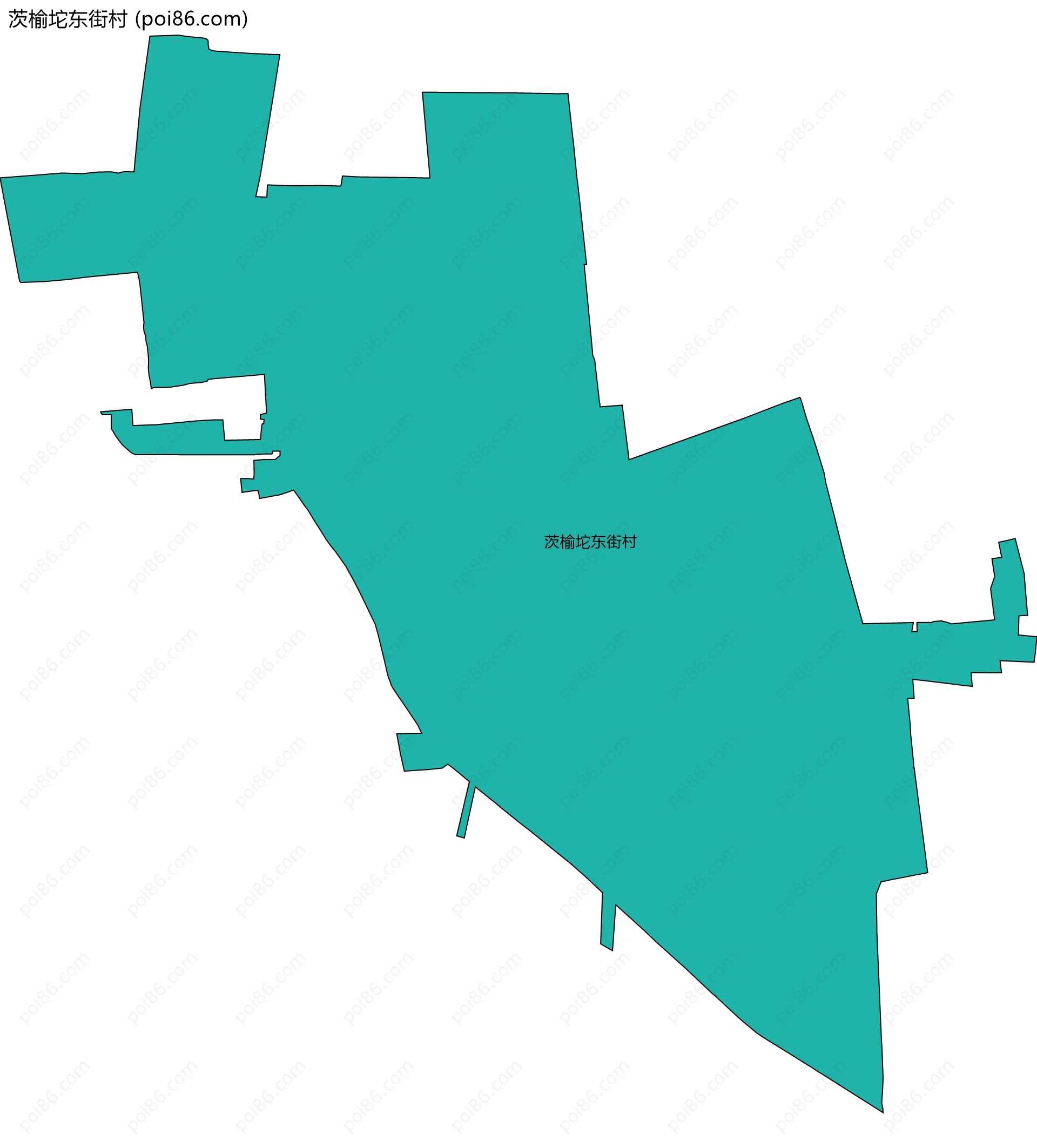 茨榆坨东街村边界地图