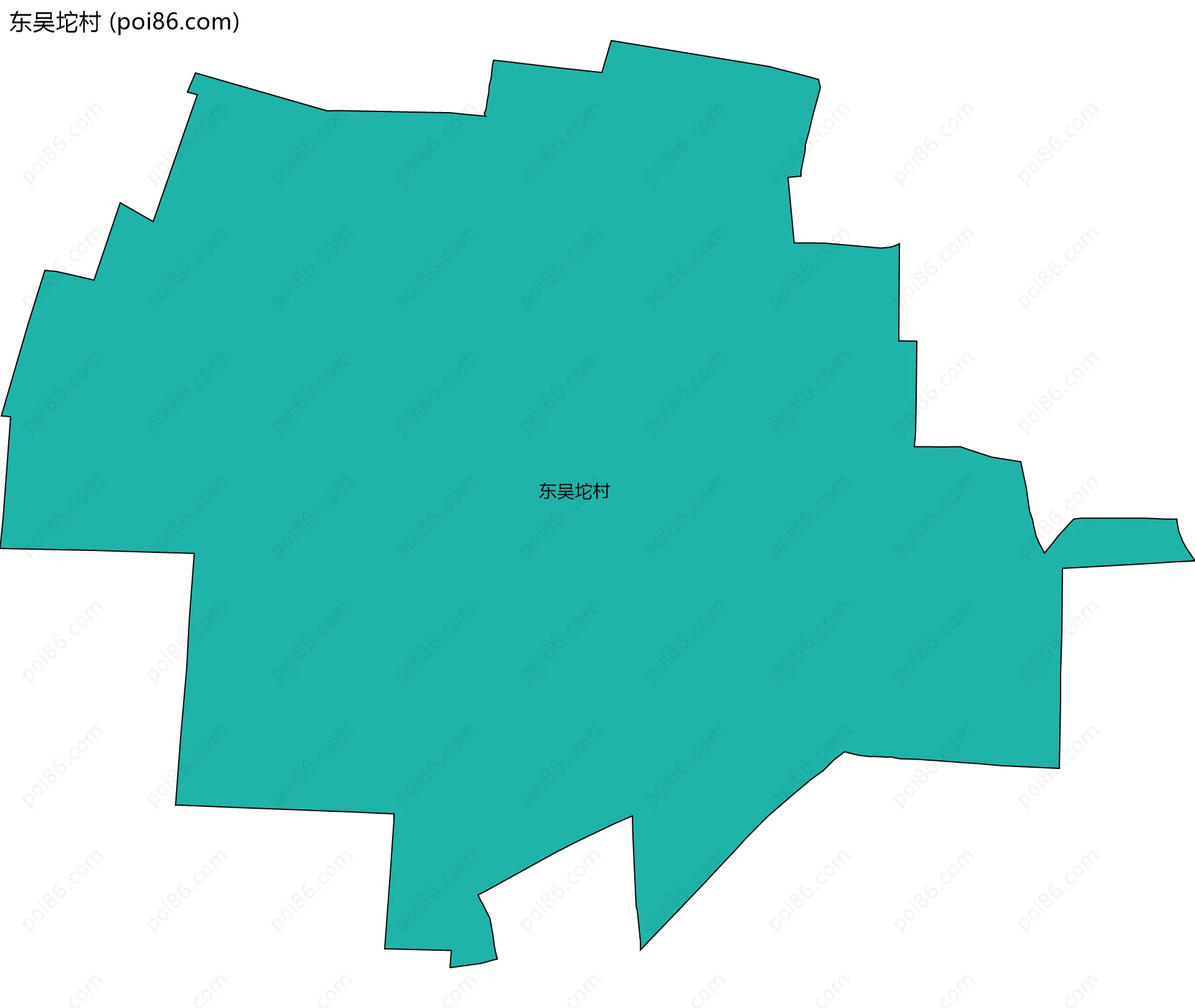 东吴坨村边界地图
