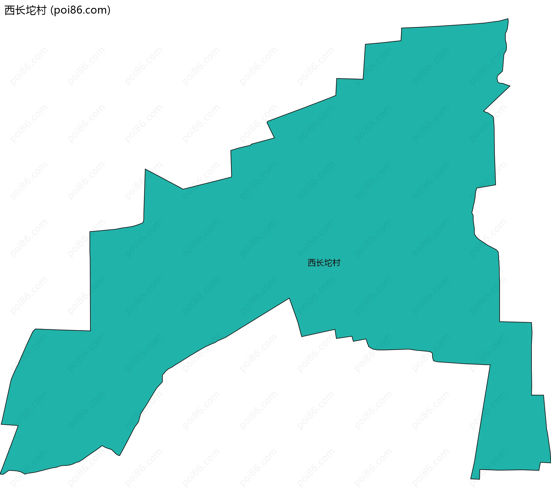 西长坨村边界地图