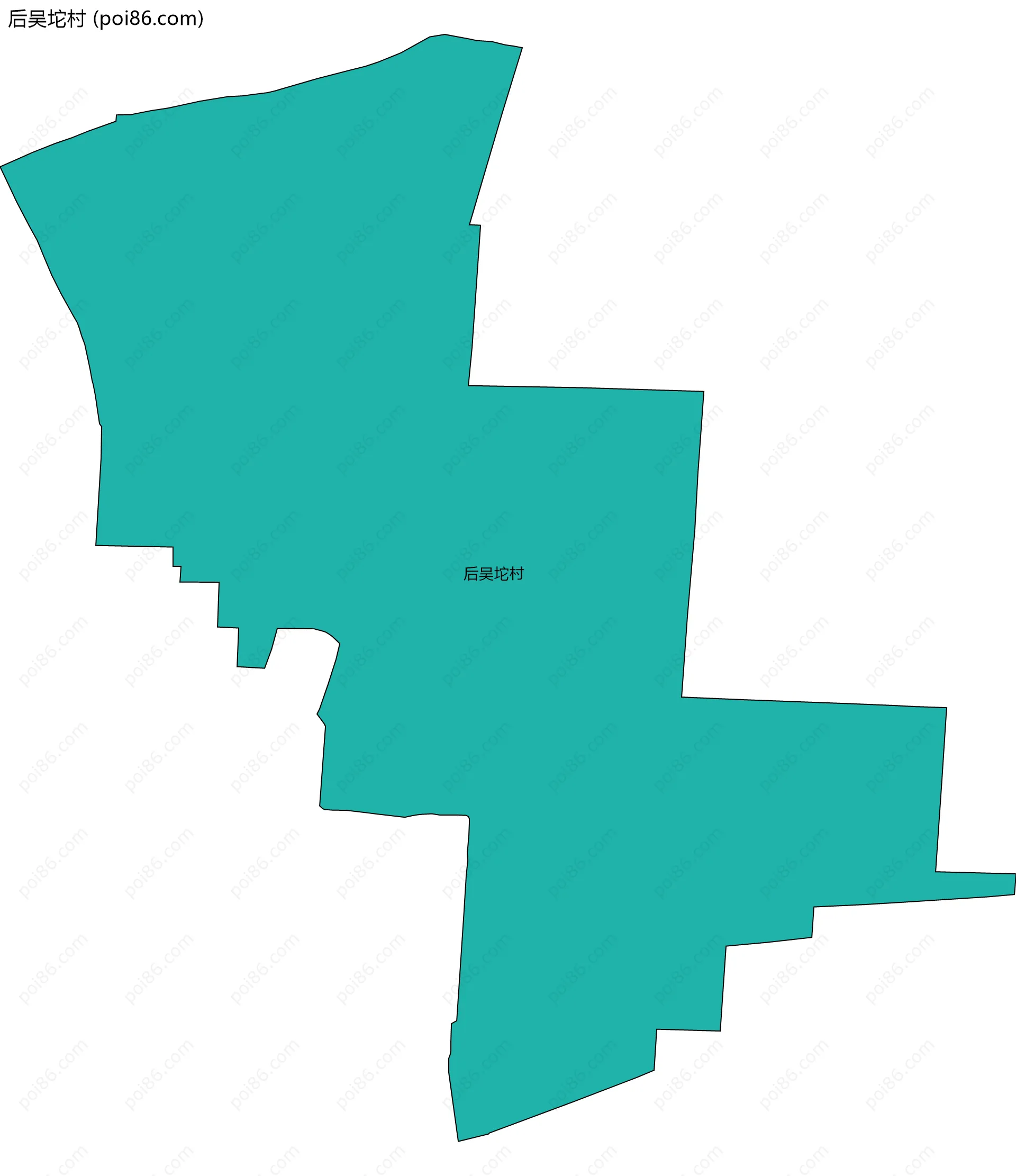 后吴坨村边界地图