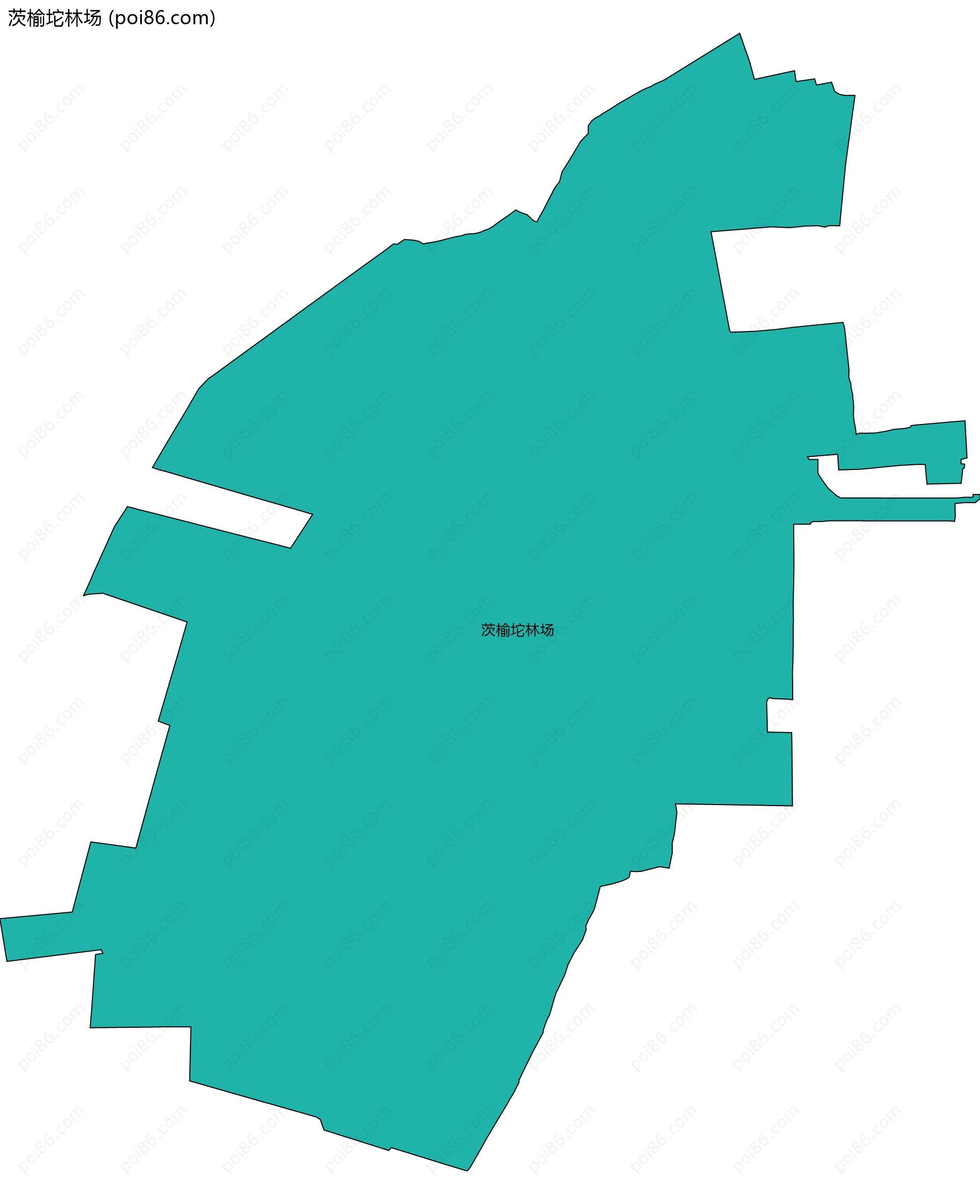 茨榆坨林场边界地图