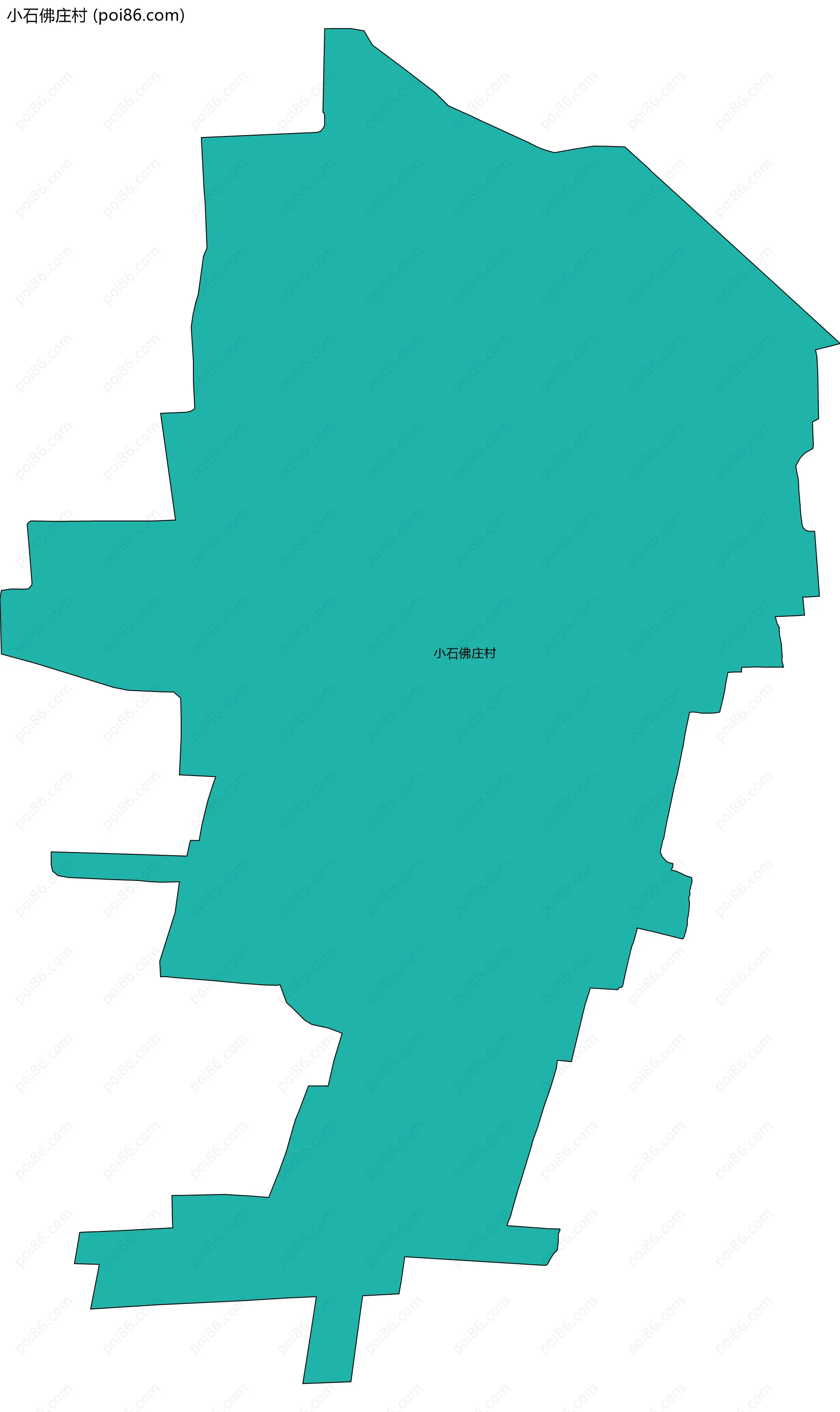 小石佛庄村边界地图