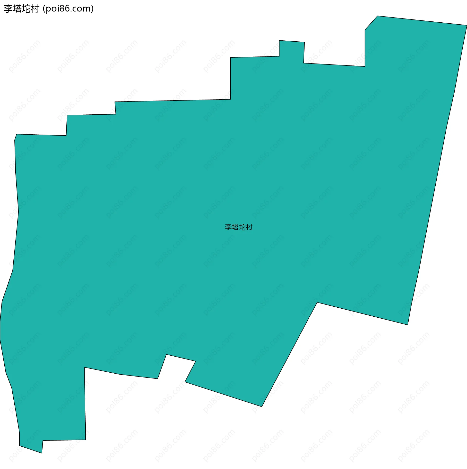 李塔坨村边界地图