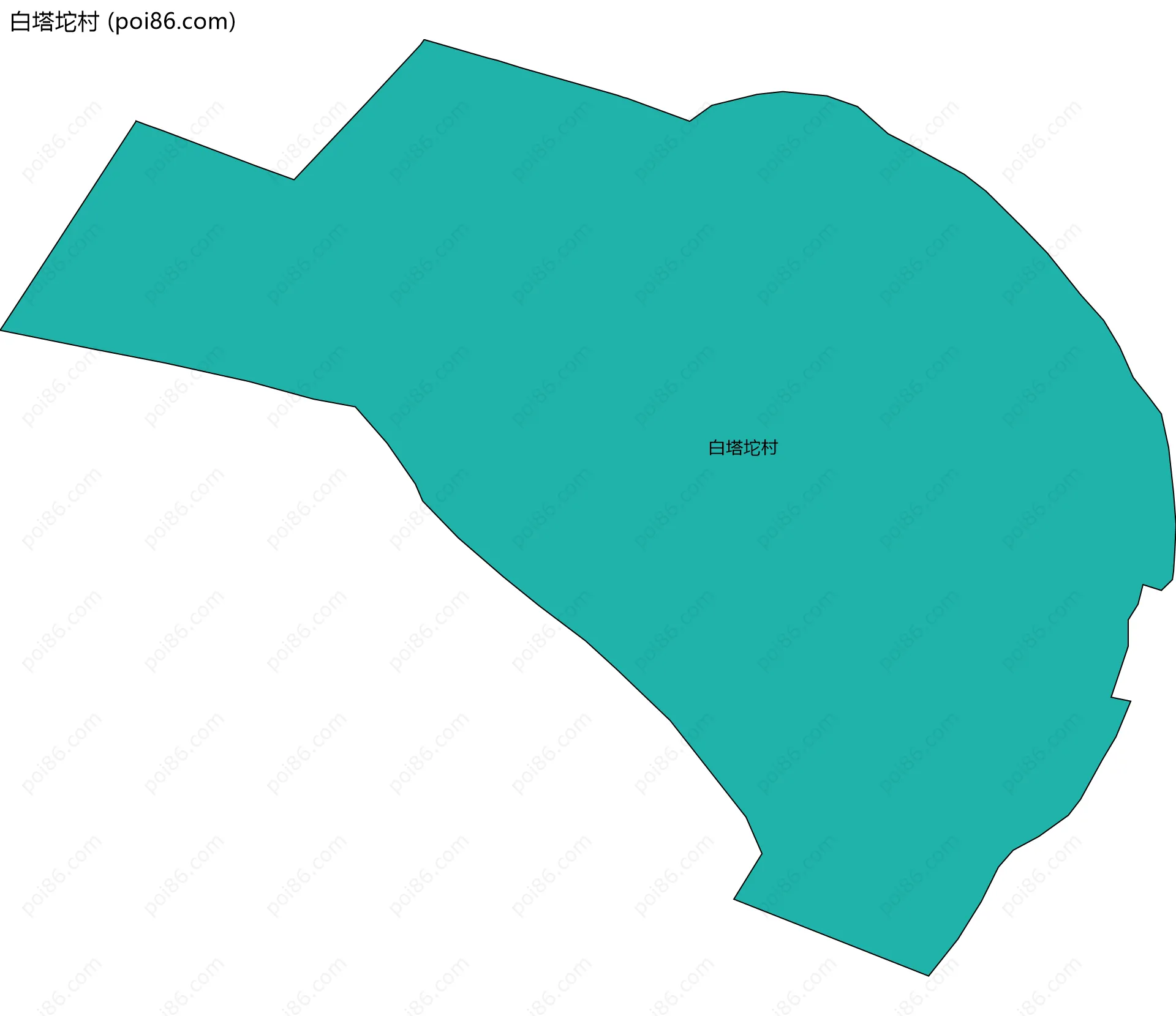 白塔坨村边界地图