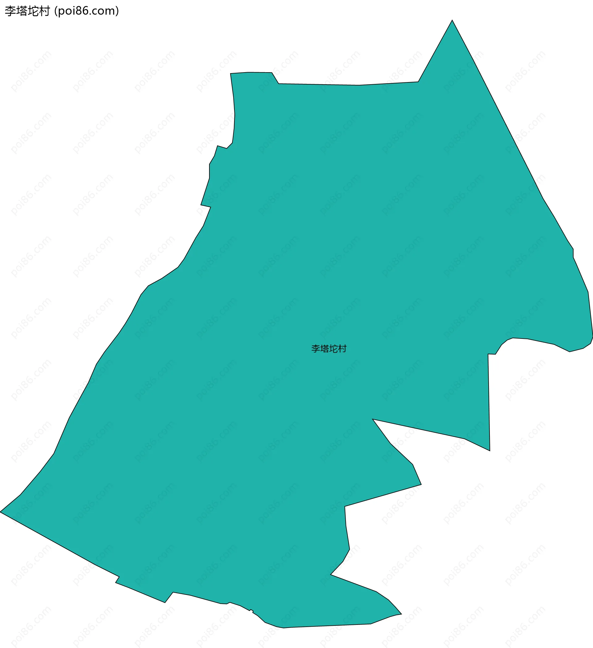 李塔坨村边界地图