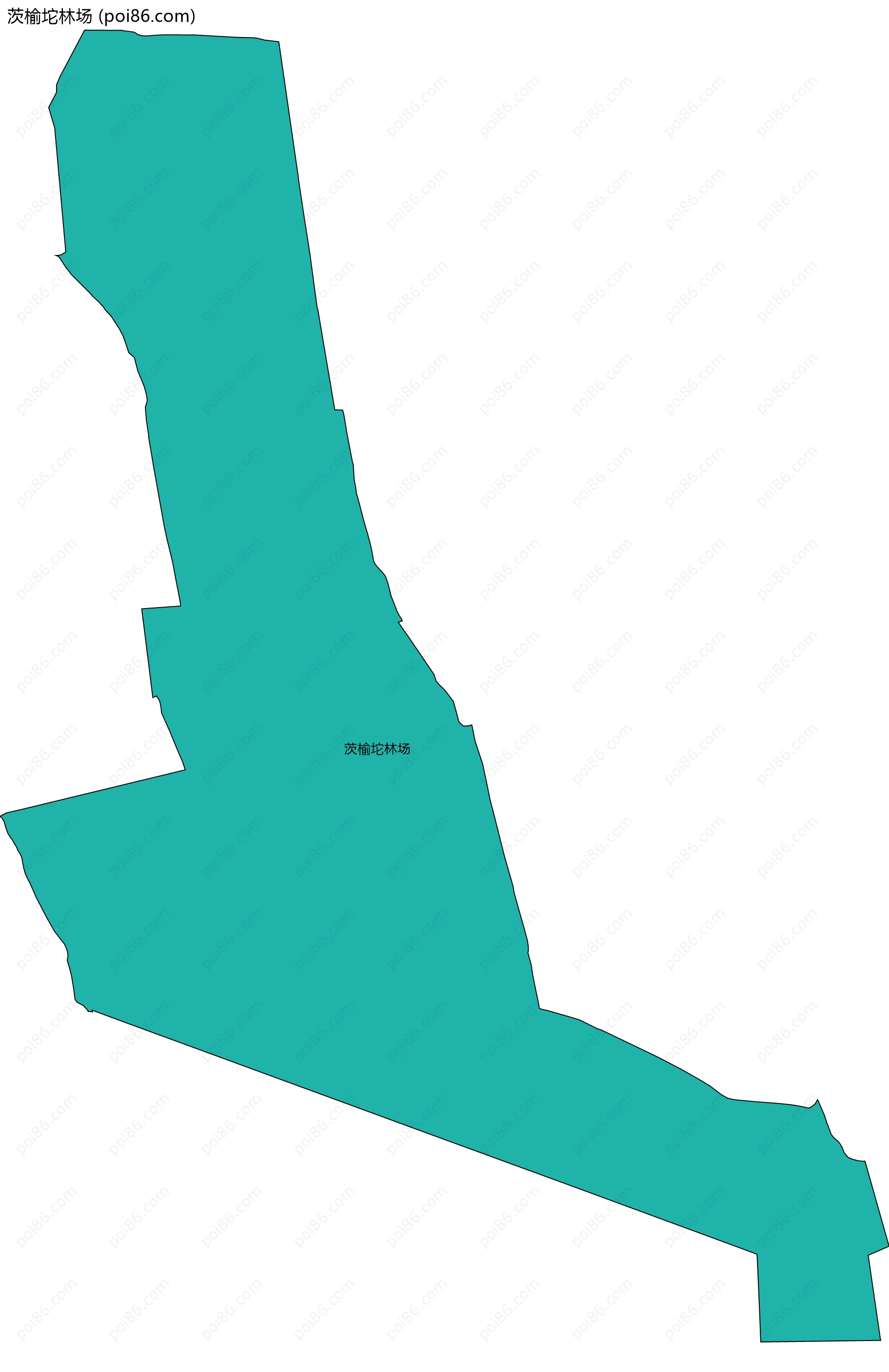 茨榆坨林场边界地图