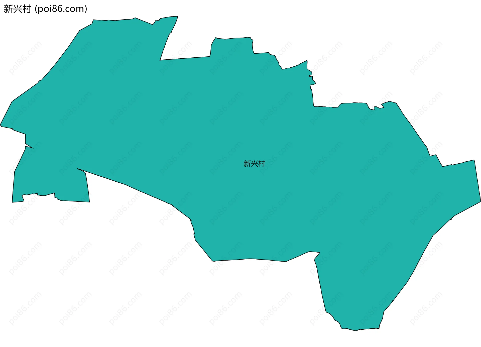 新兴村边界地图