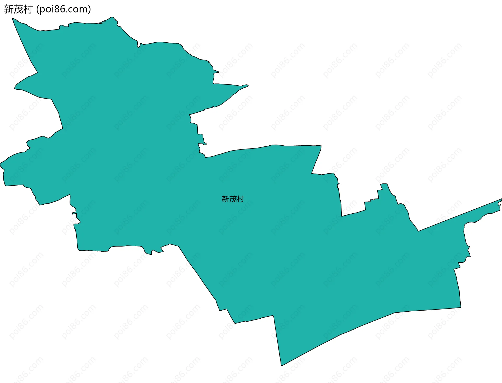 新茂村边界地图