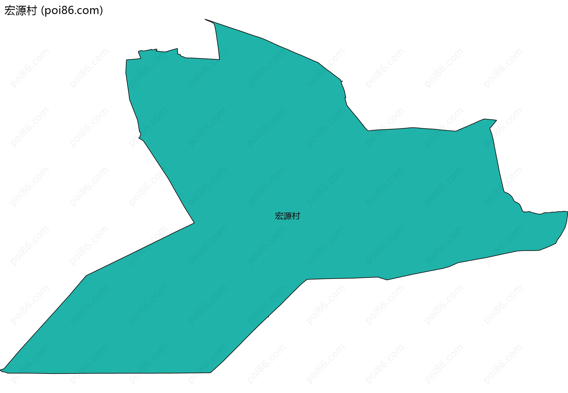 宏源村边界地图