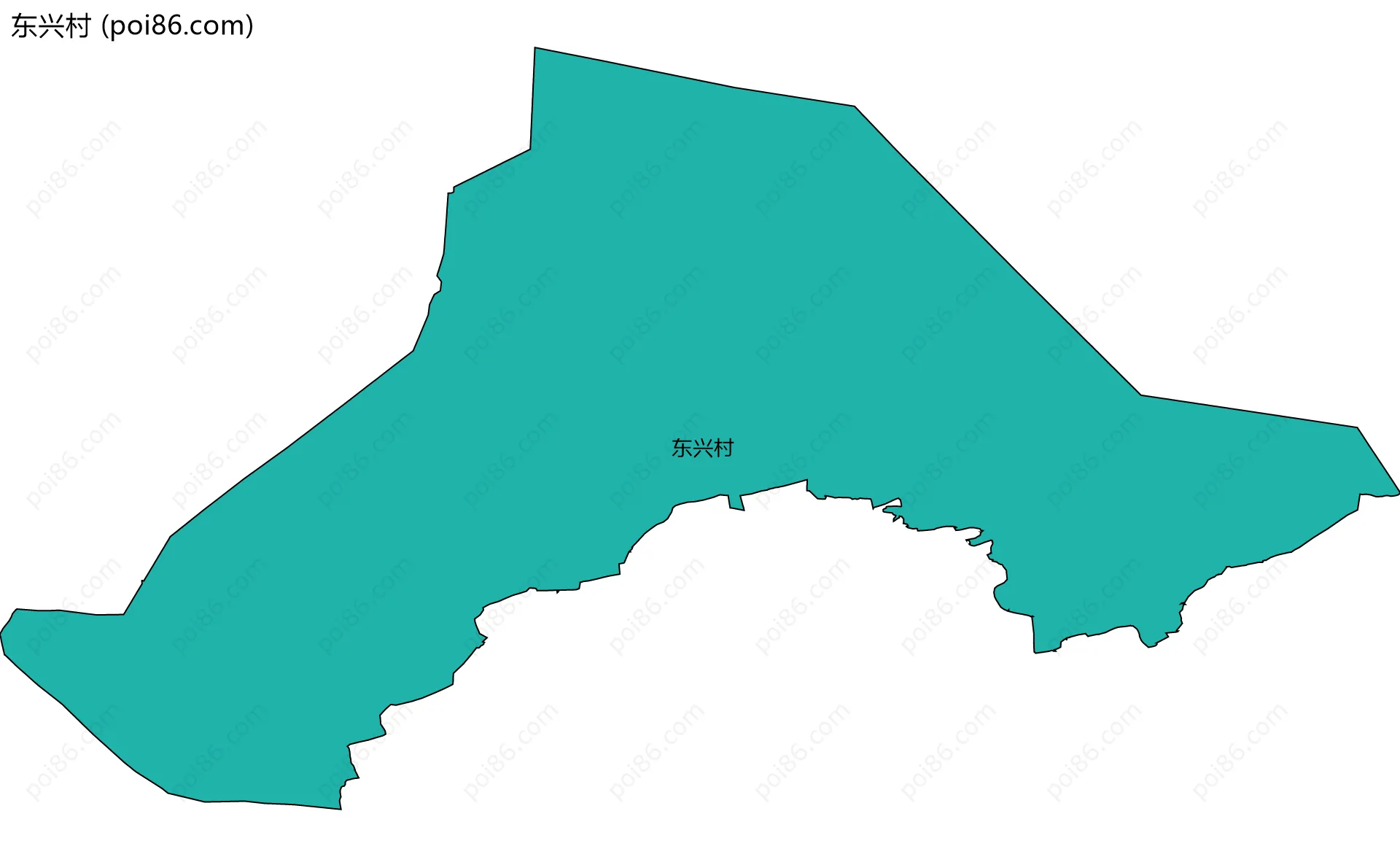 东兴村边界地图