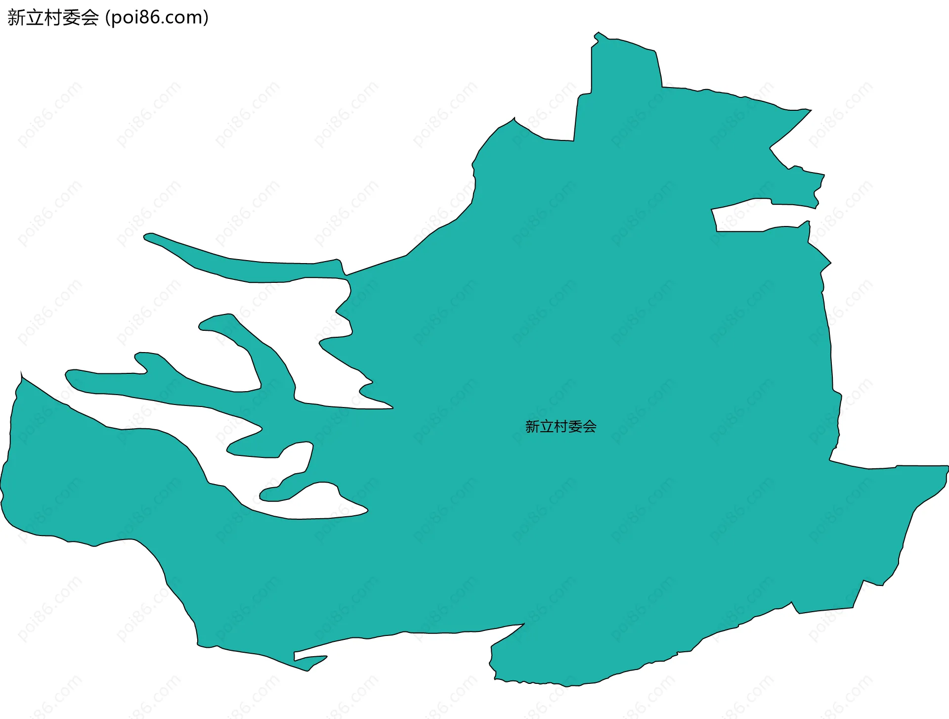 新立村委会边界地图