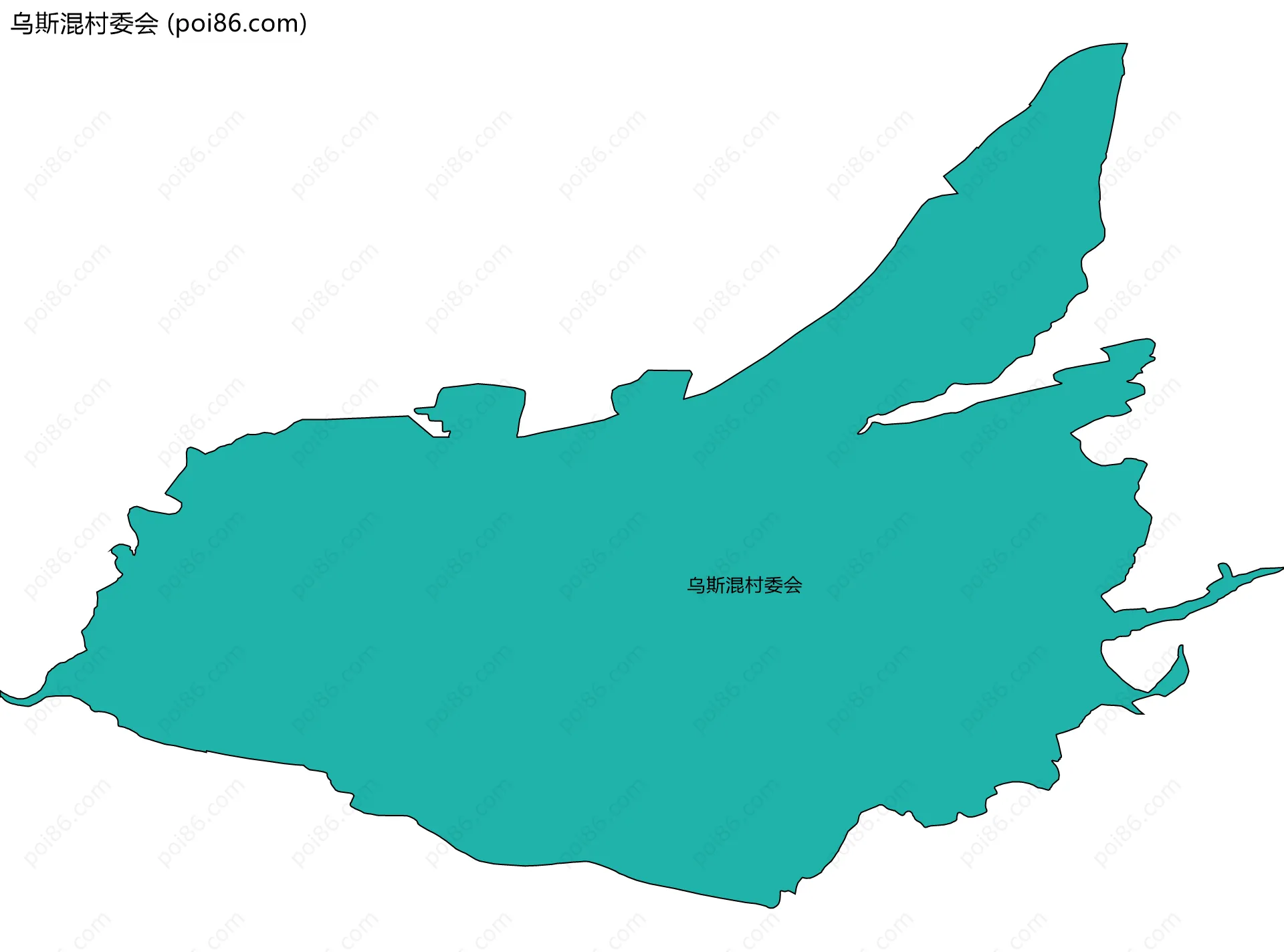 乌斯混村委会边界地图
