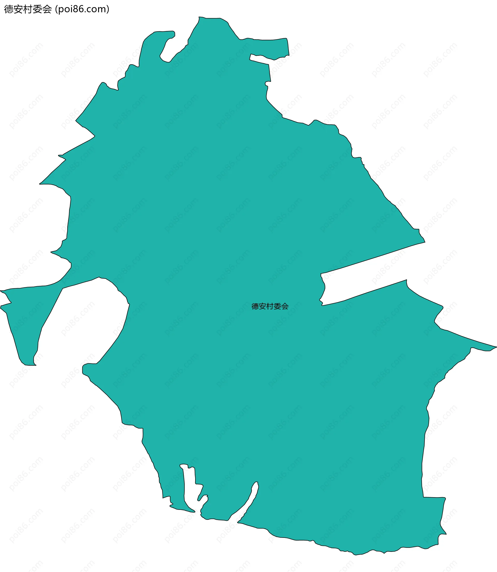 德安村委会边界地图