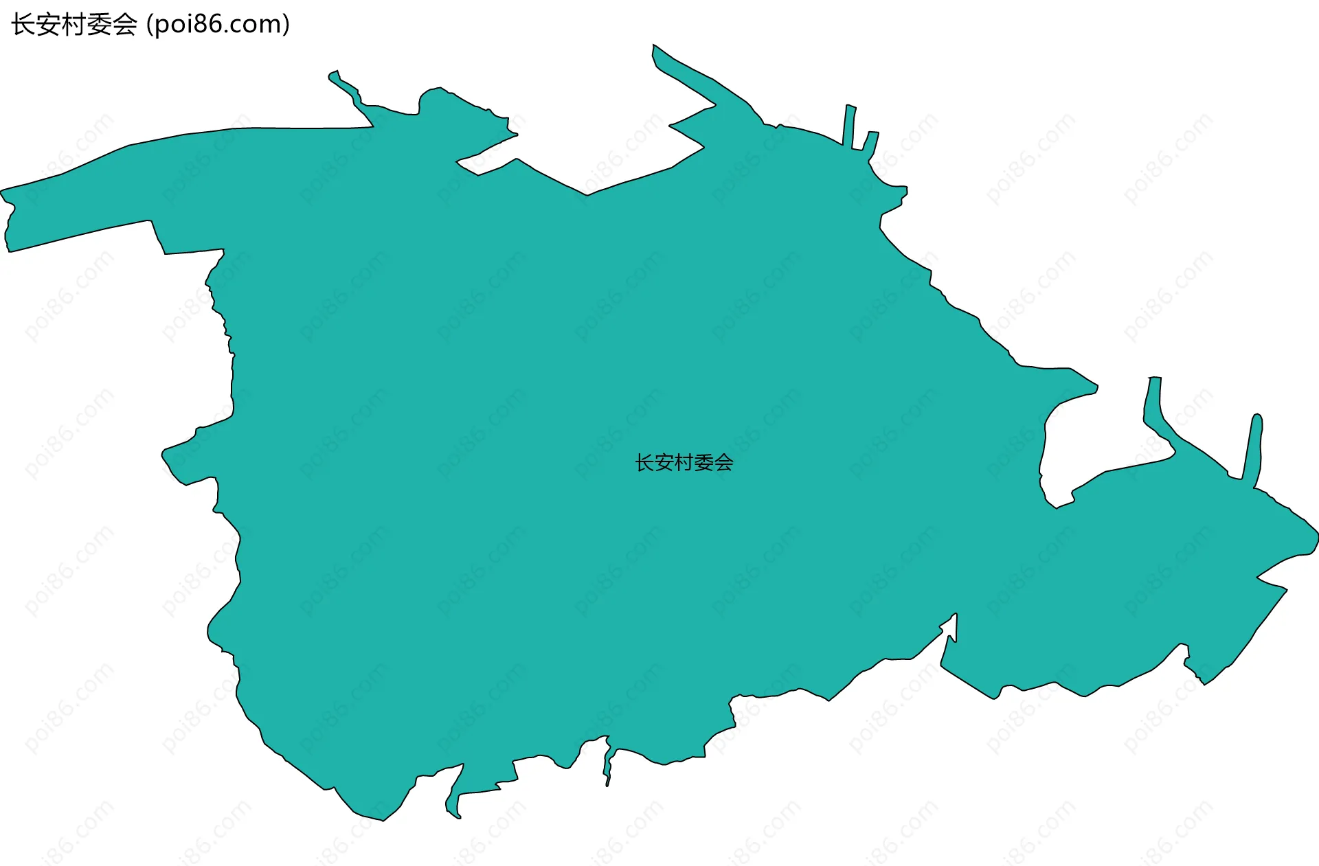 长安村委会边界地图