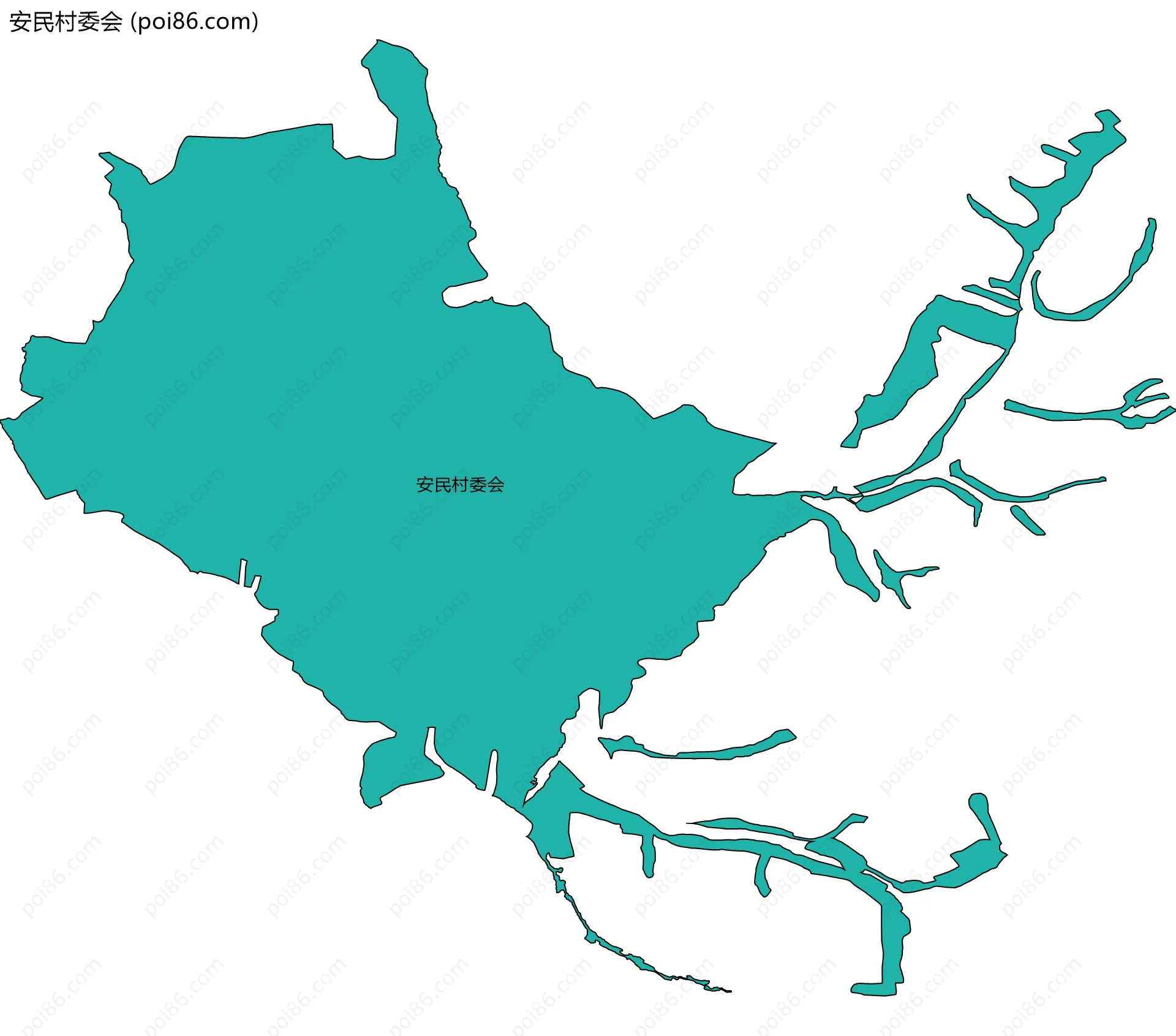 安民村委会边界地图