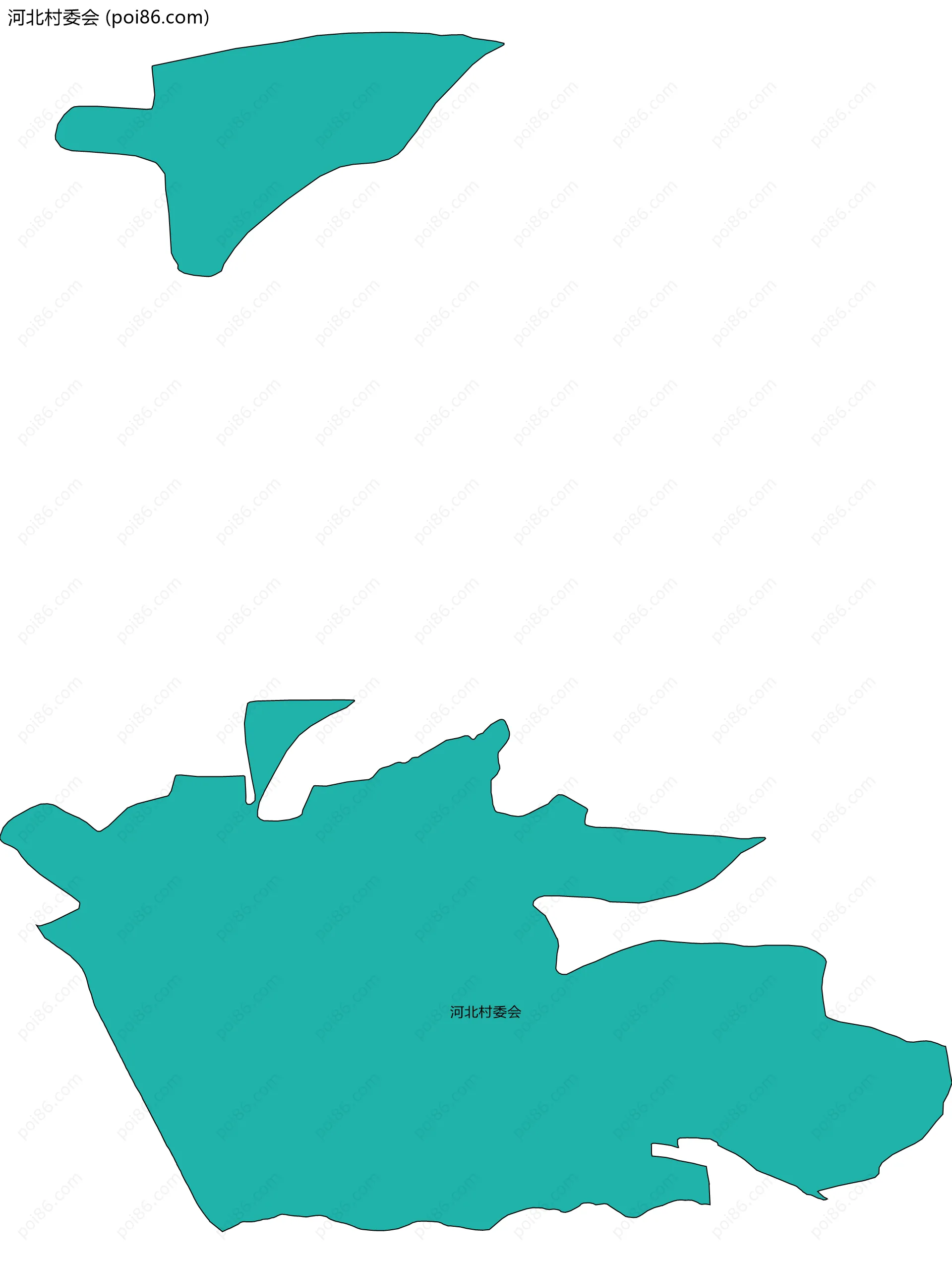 河北村委会边界地图