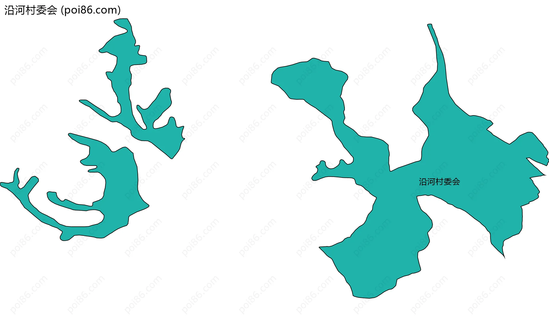 沿河村委会边界地图