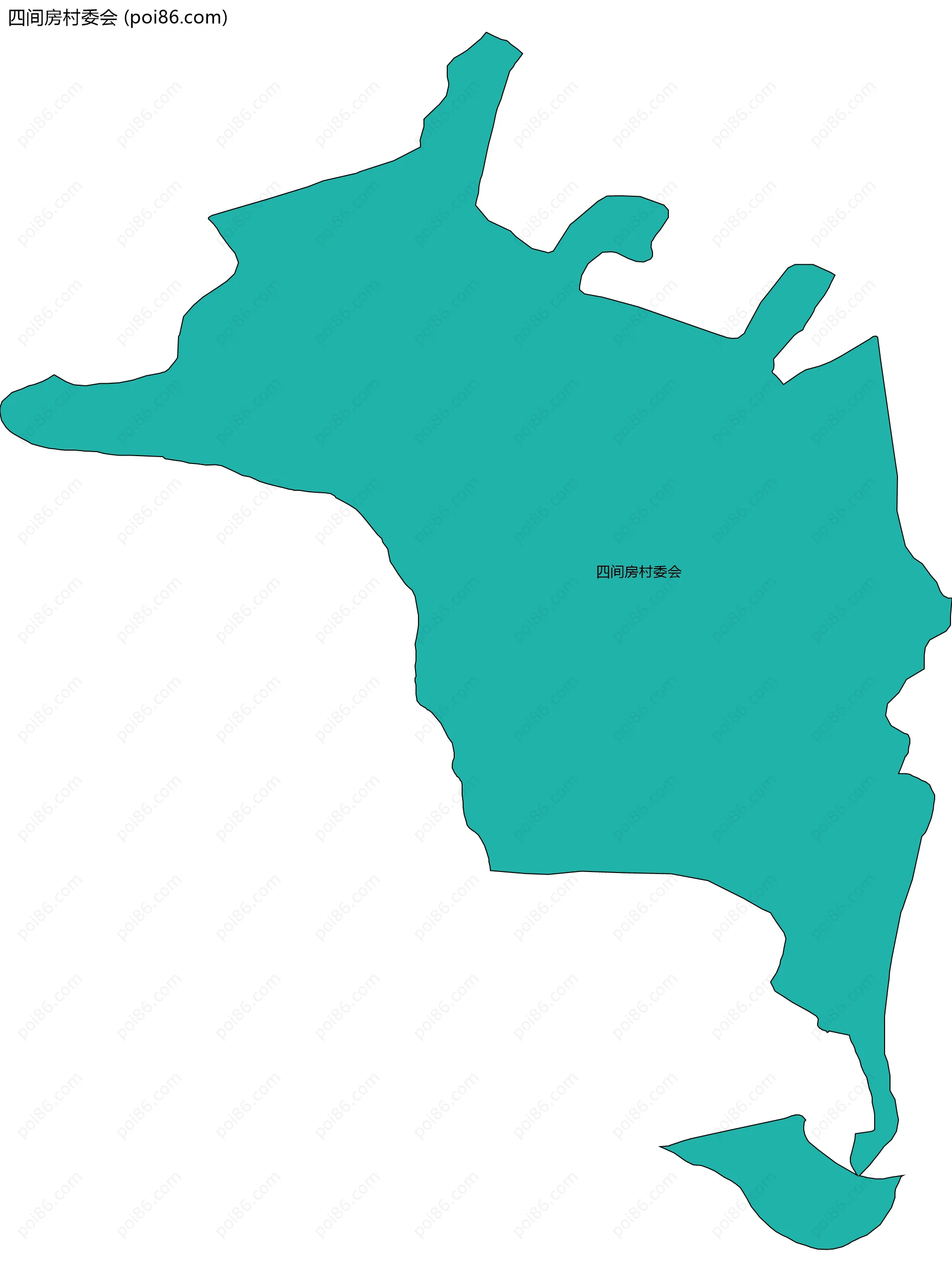 四间房村委会边界地图