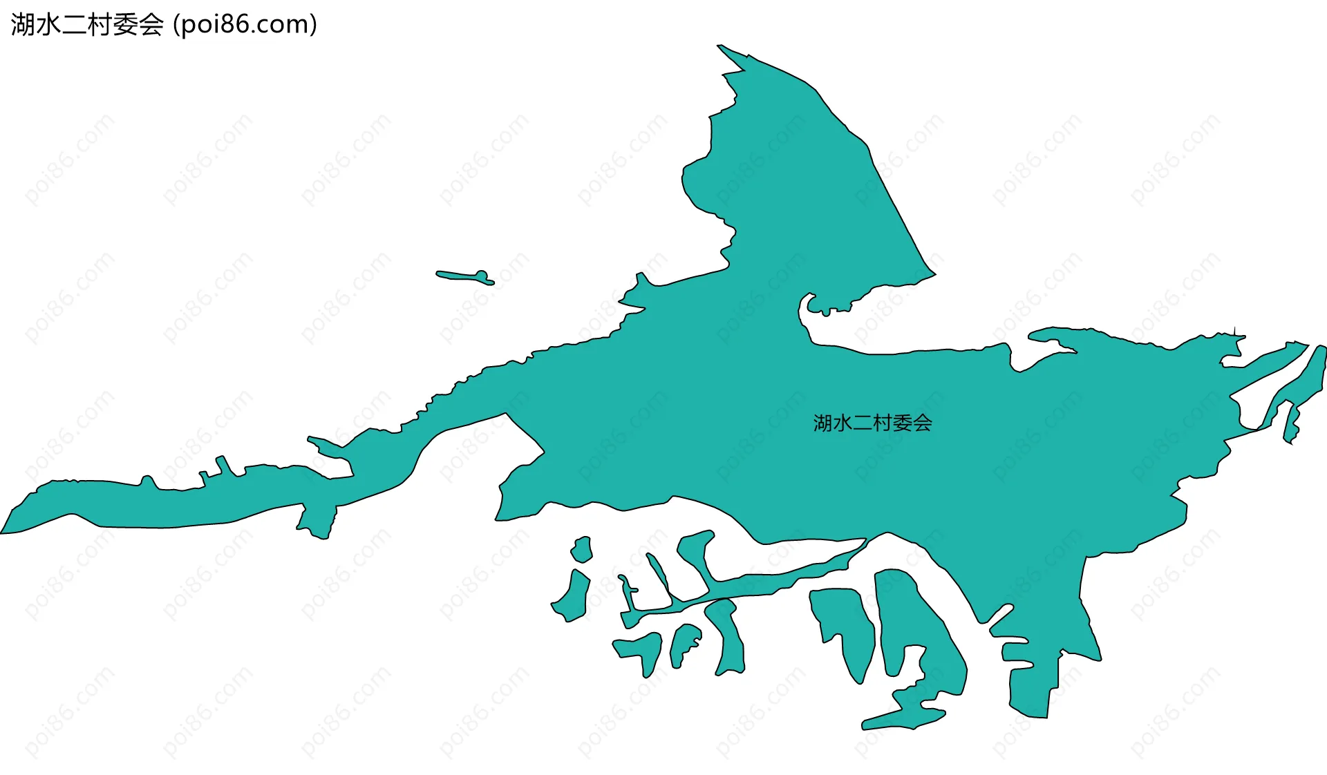 湖水二村委会边界地图