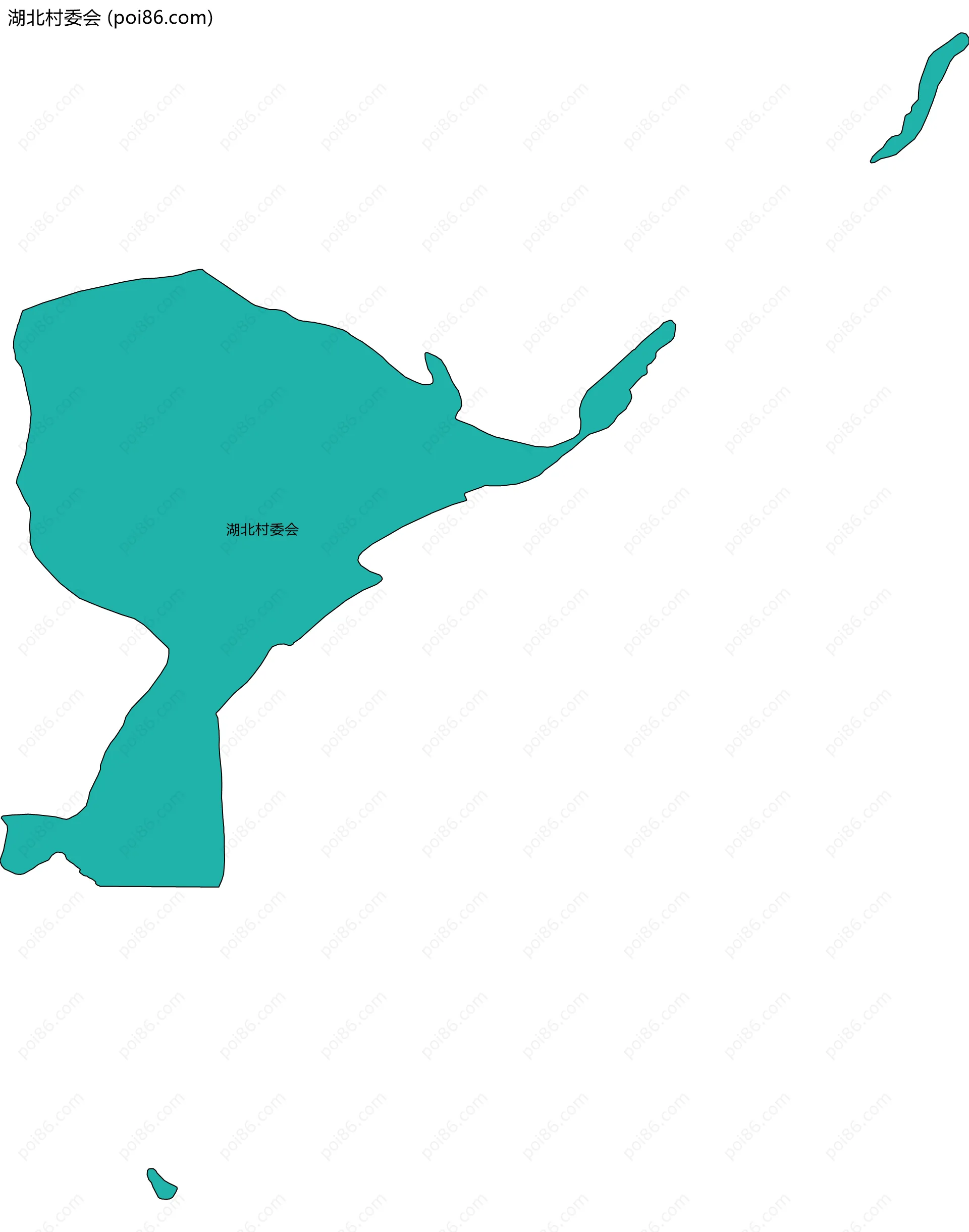 湖北村委会边界地图