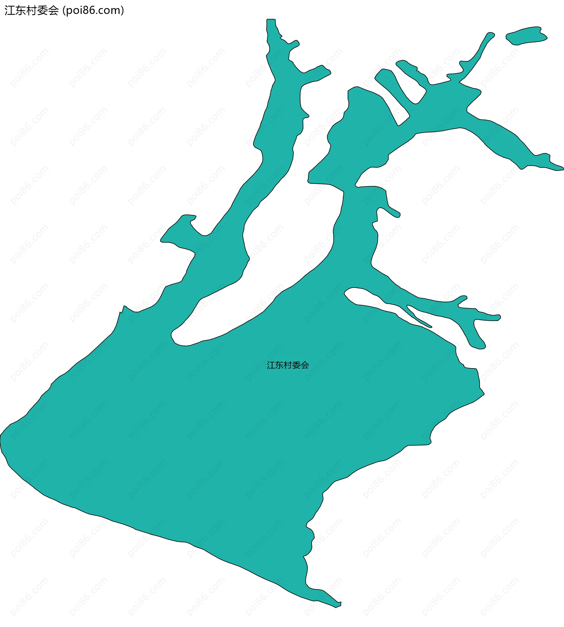 江东村委会边界地图