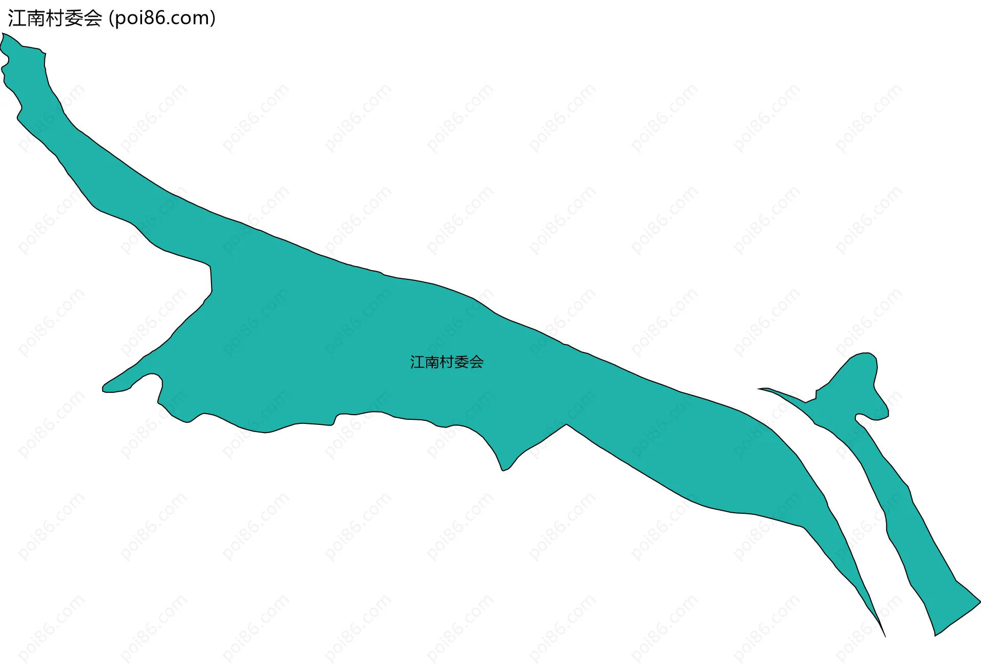 江南村委会边界地图
