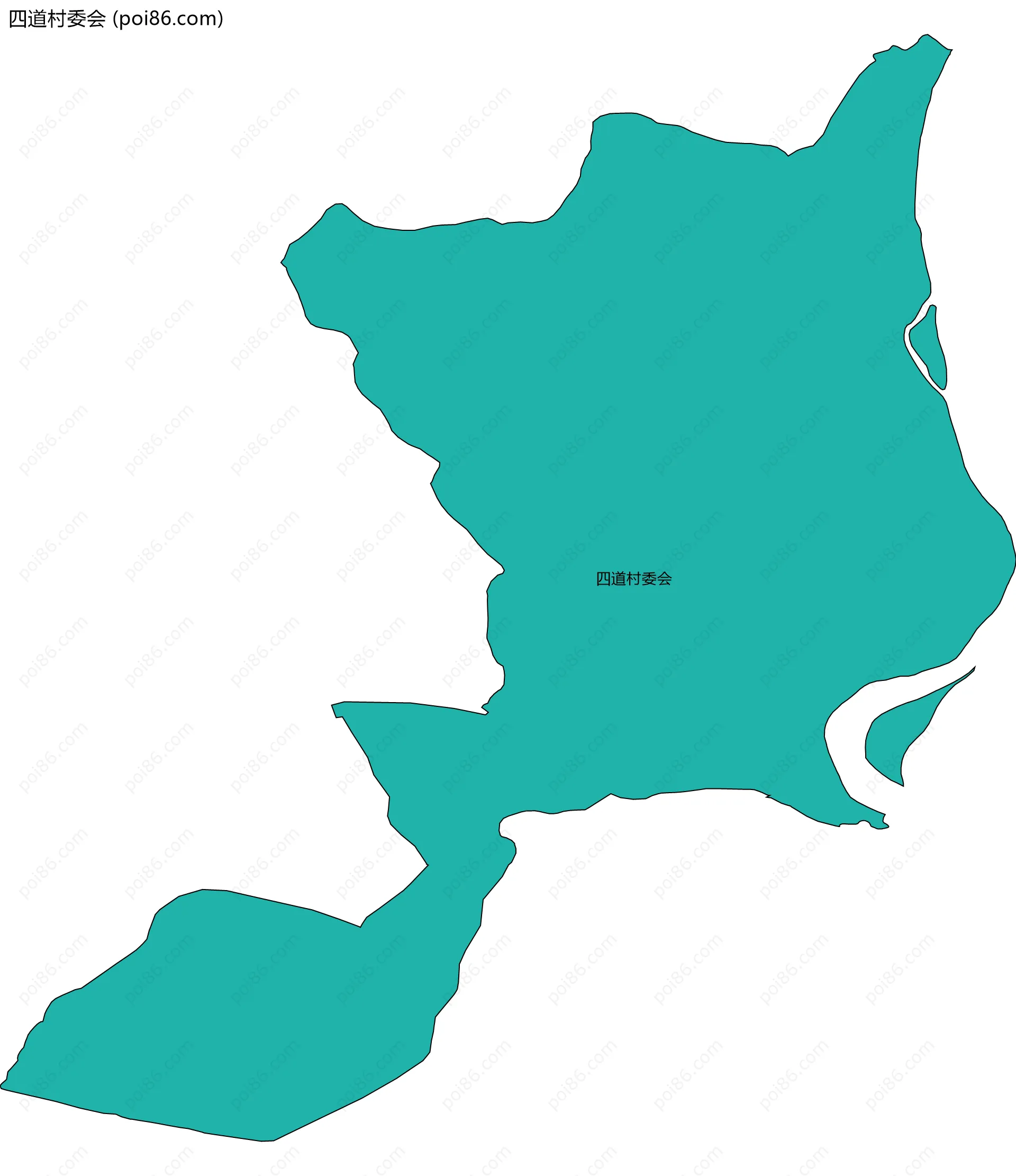 四道村委会边界地图