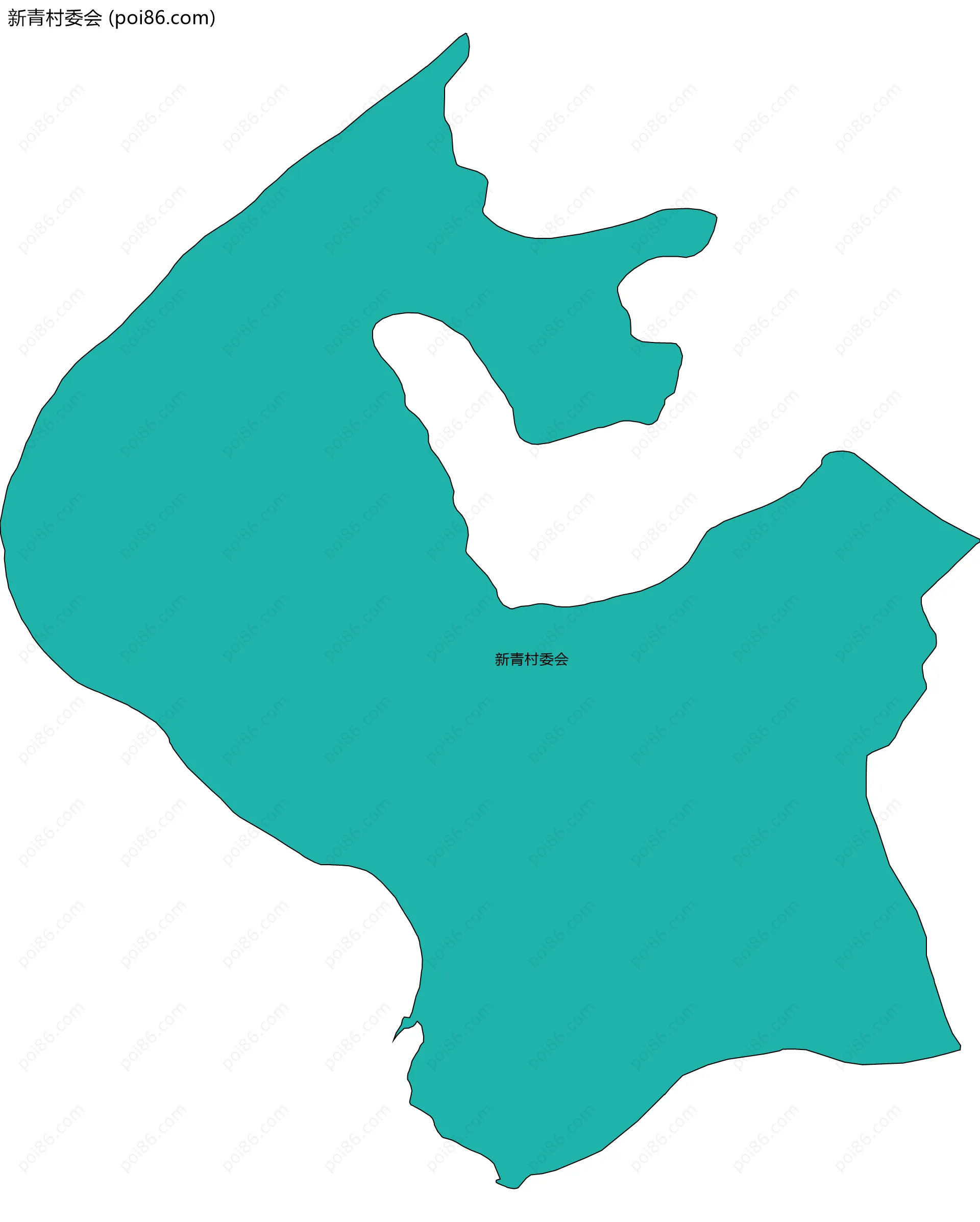 新青村委会边界地图
