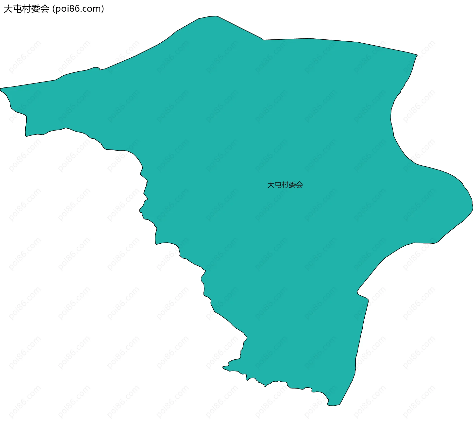 大屯村委会边界地图