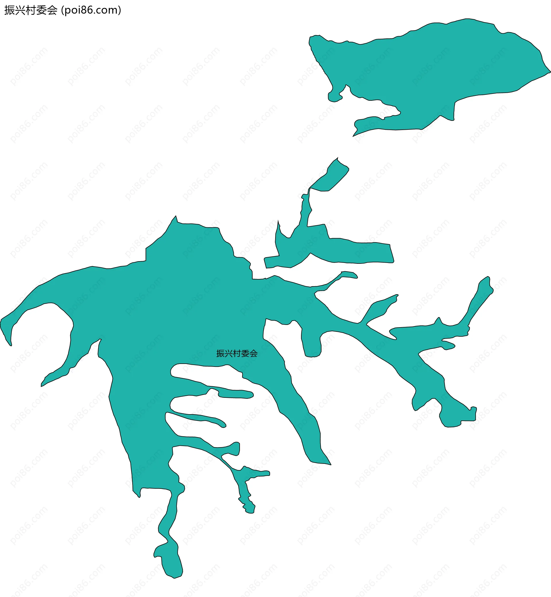 振兴村委会边界地图