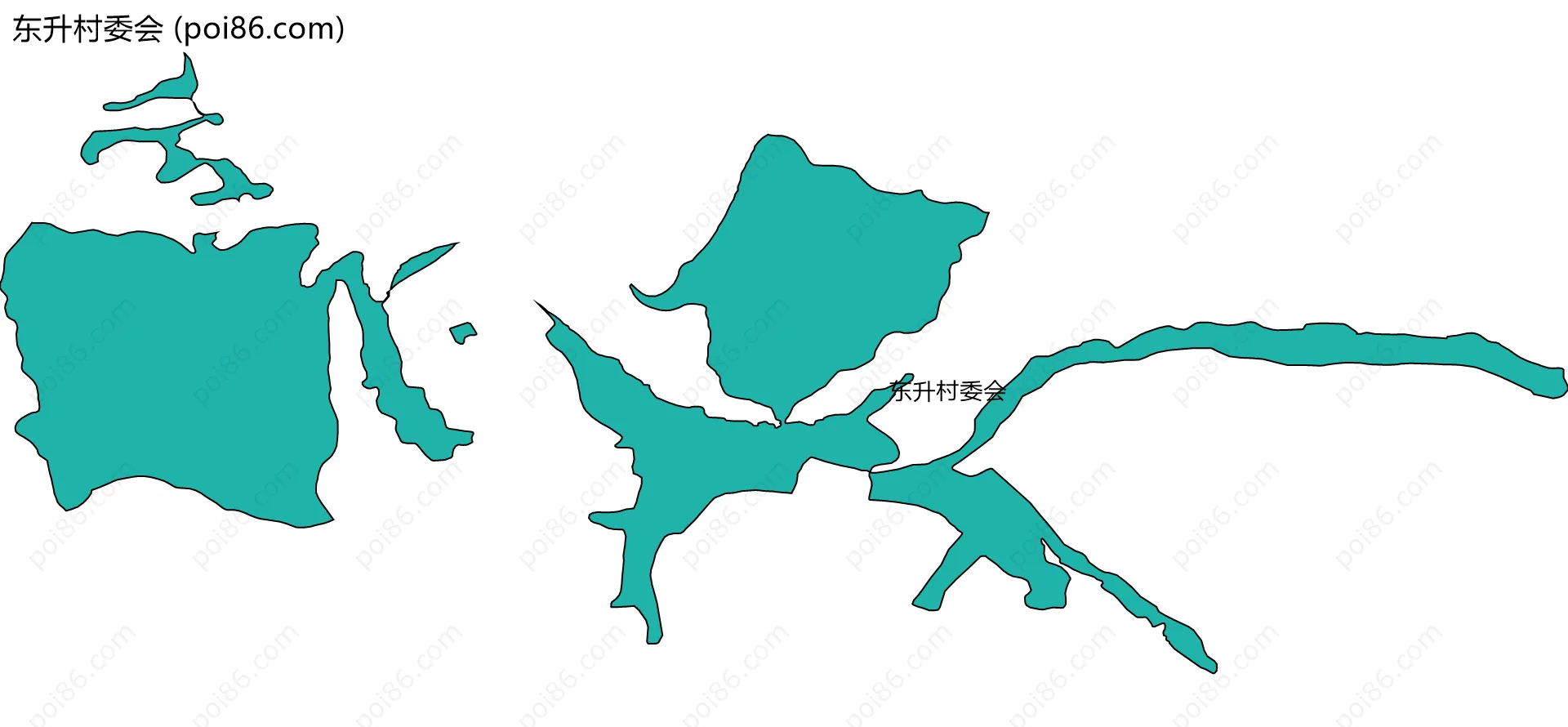 东升村委会边界地图