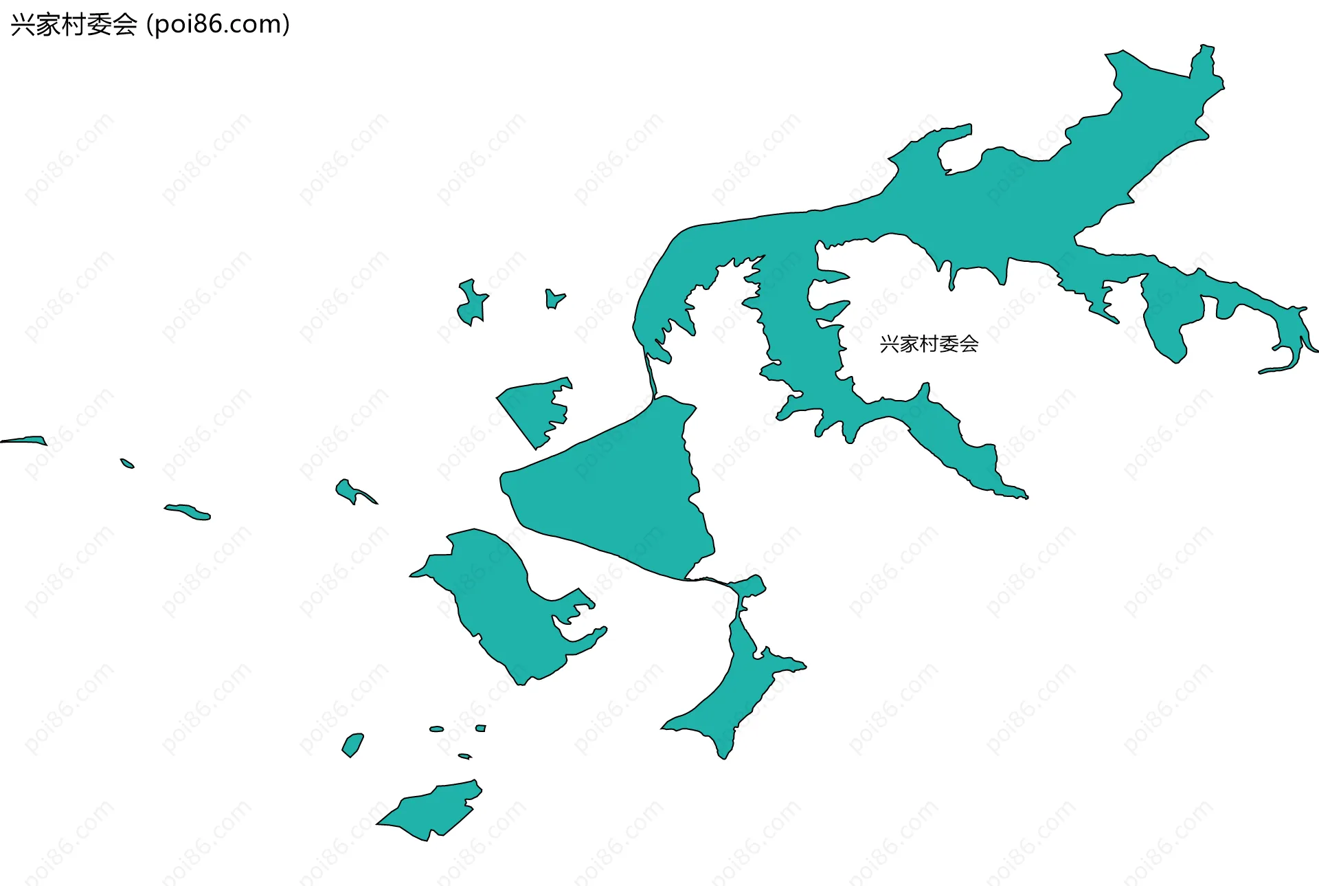 兴家村委会边界地图