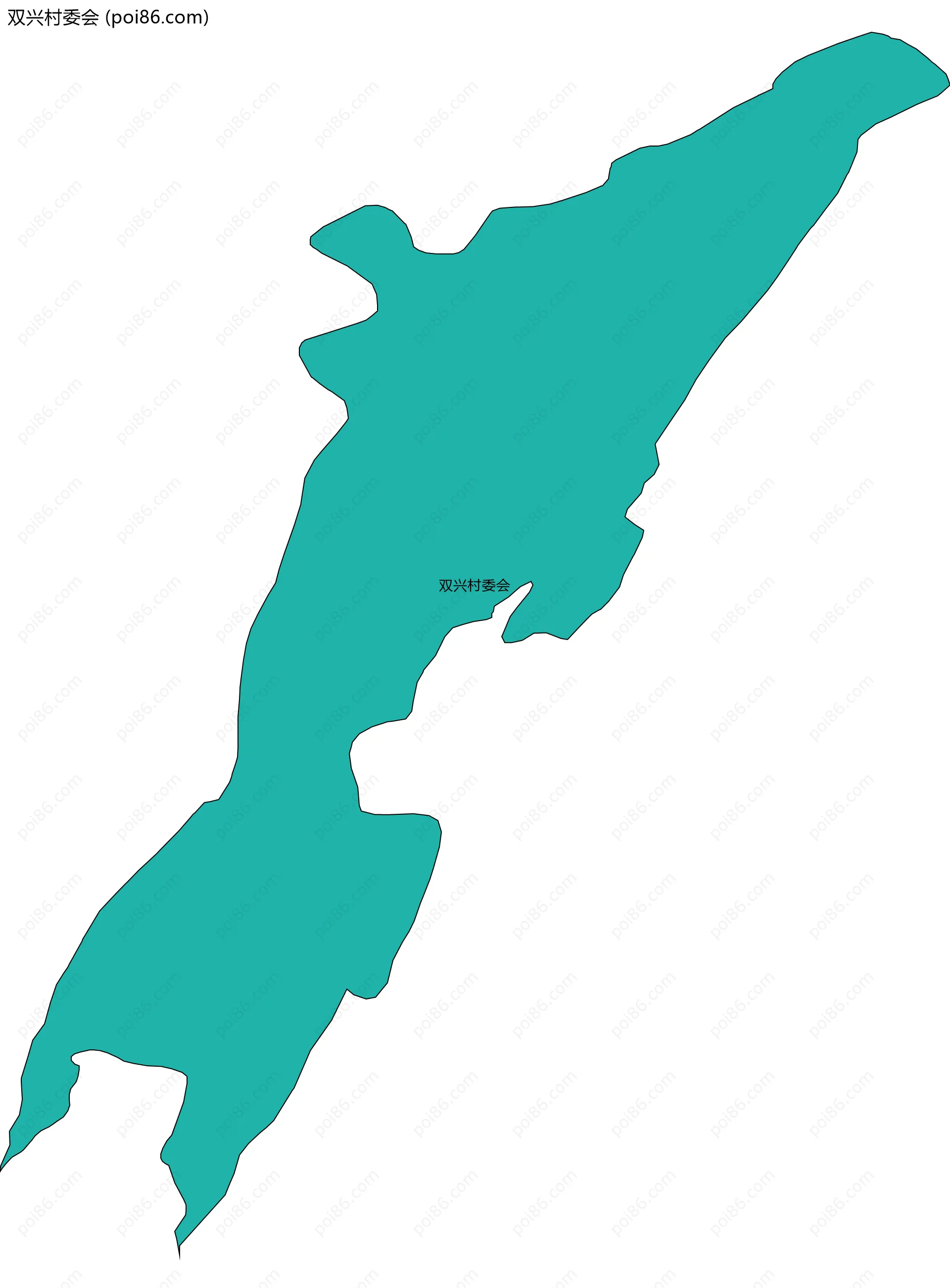 双兴村委会边界地图