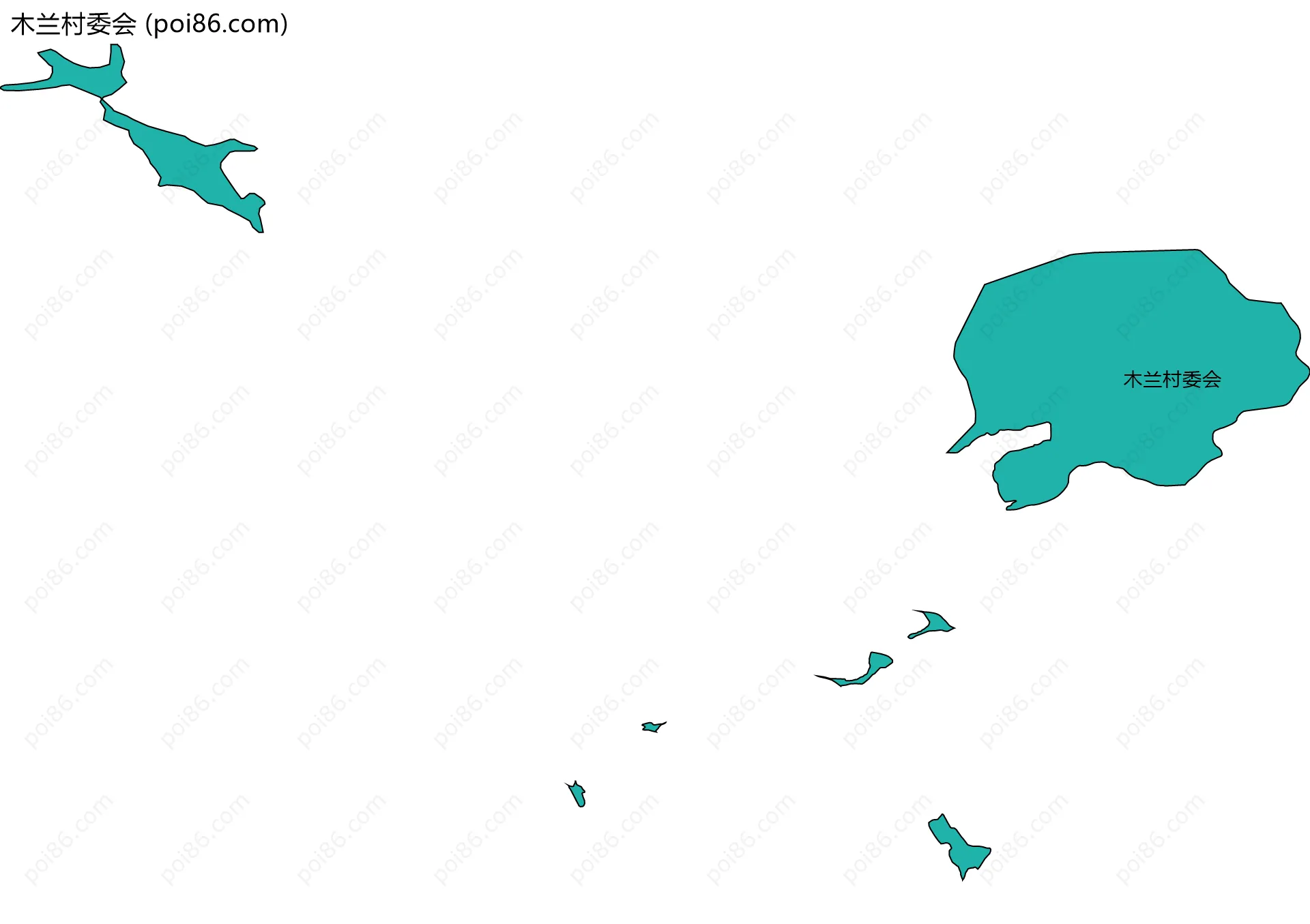 木兰村委会边界地图