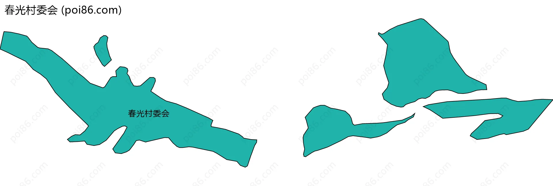 春光村委会边界地图