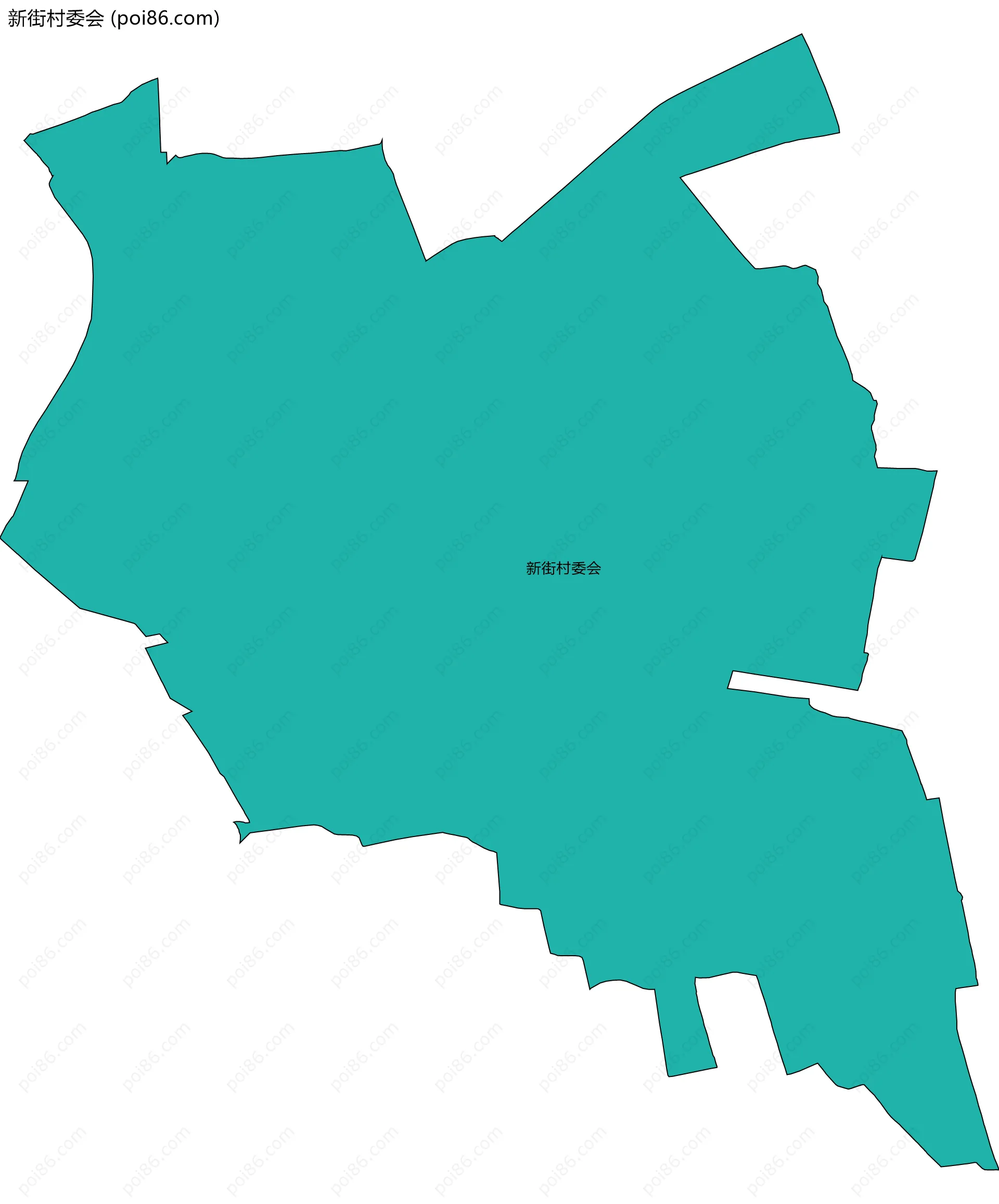 新街村委会边界地图