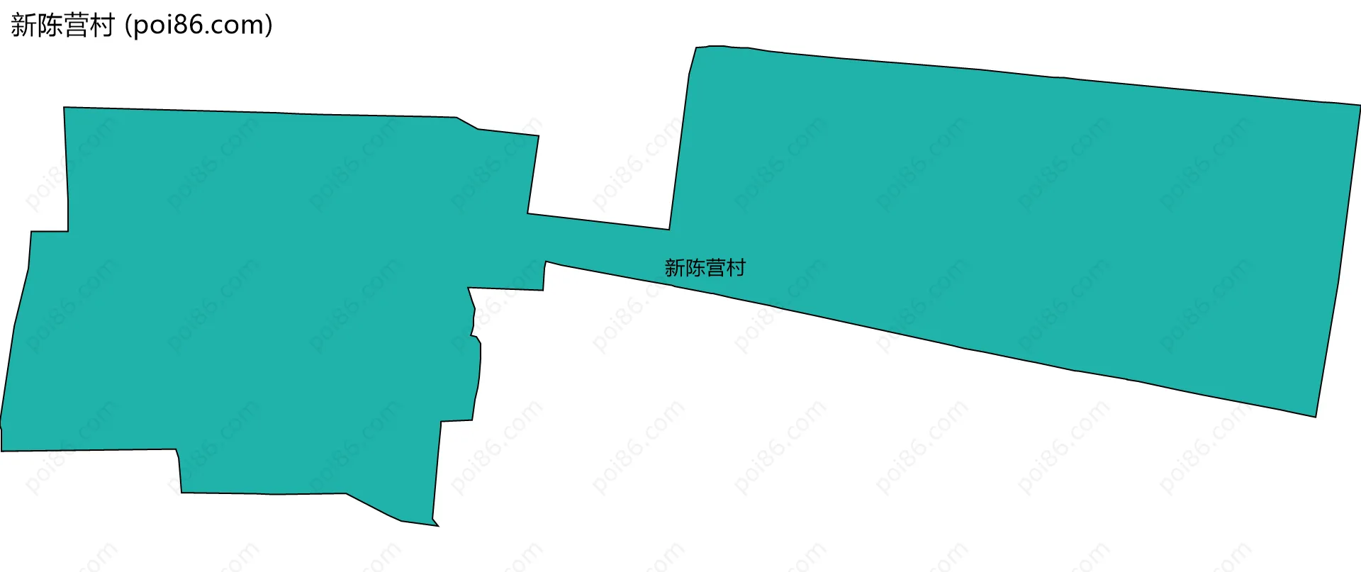 新陈营村边界地图