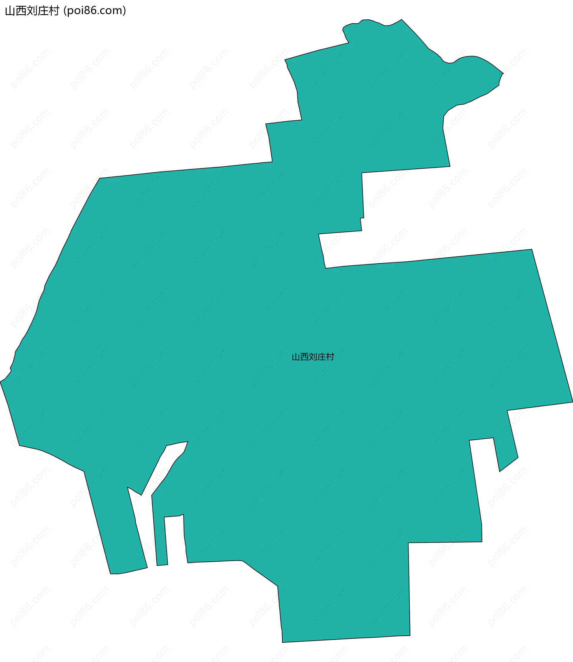 山西刘庄村边界地图