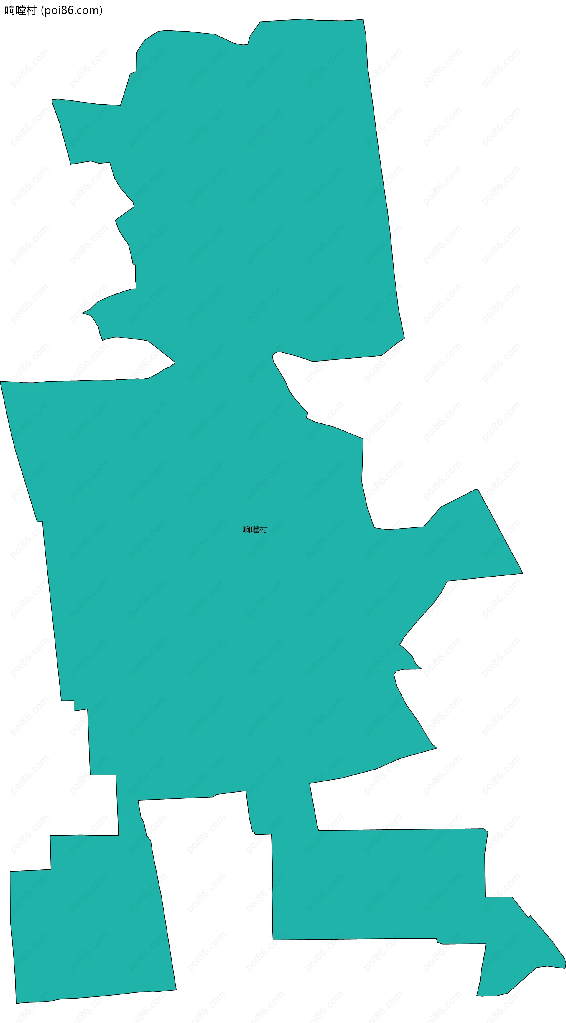 响嘡村边界地图