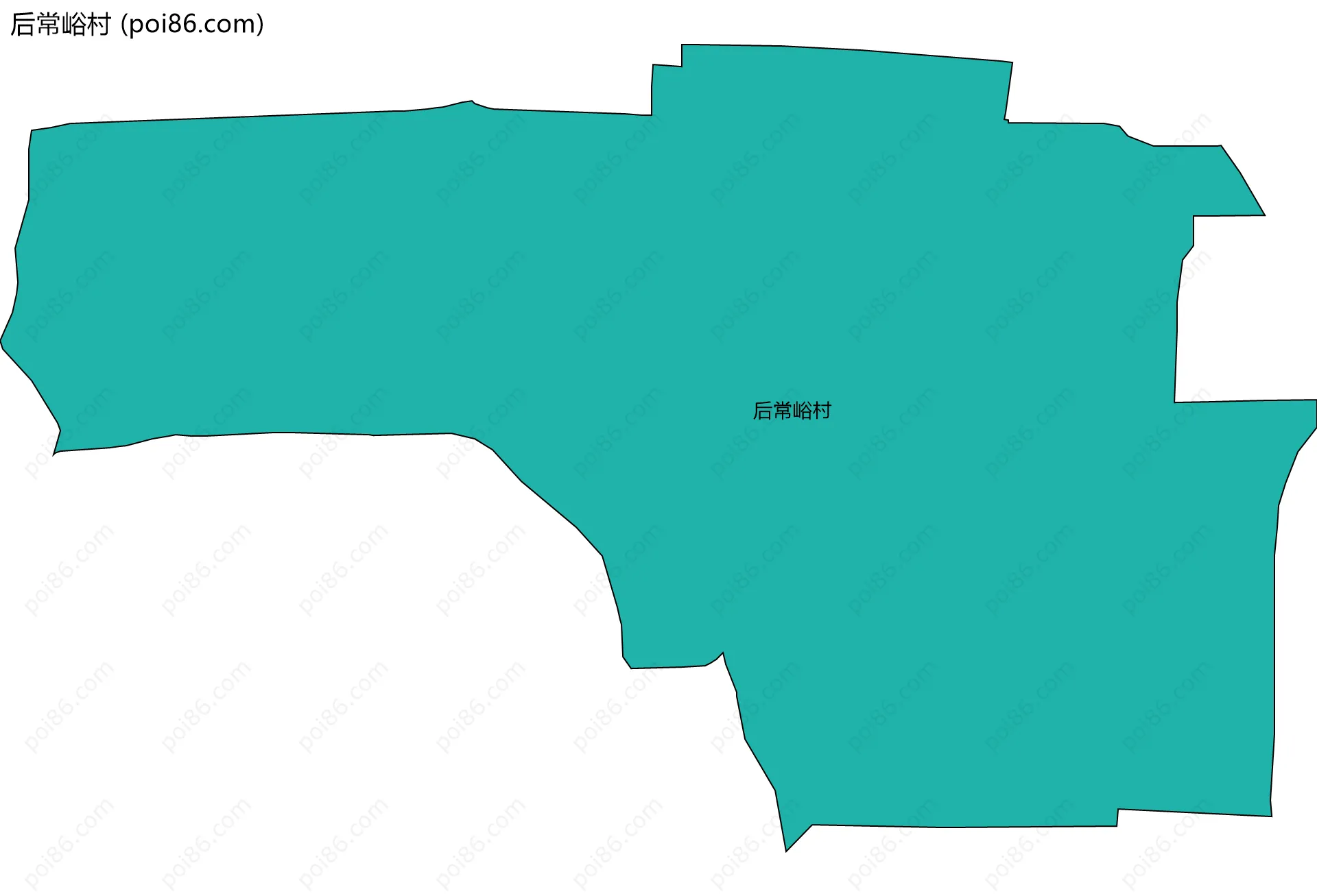 后常峪村边界地图