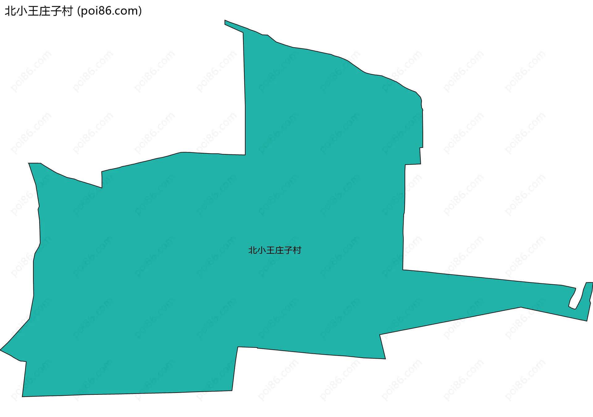 北小王庄子村边界地图
