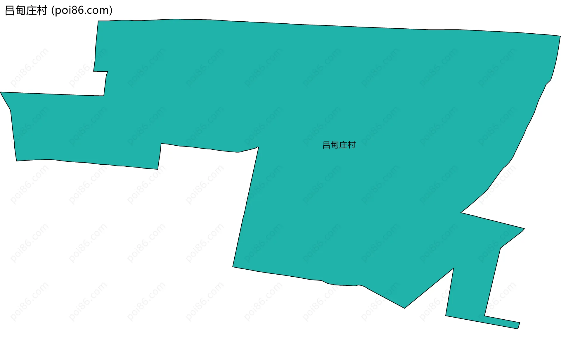 吕甸庄村边界地图