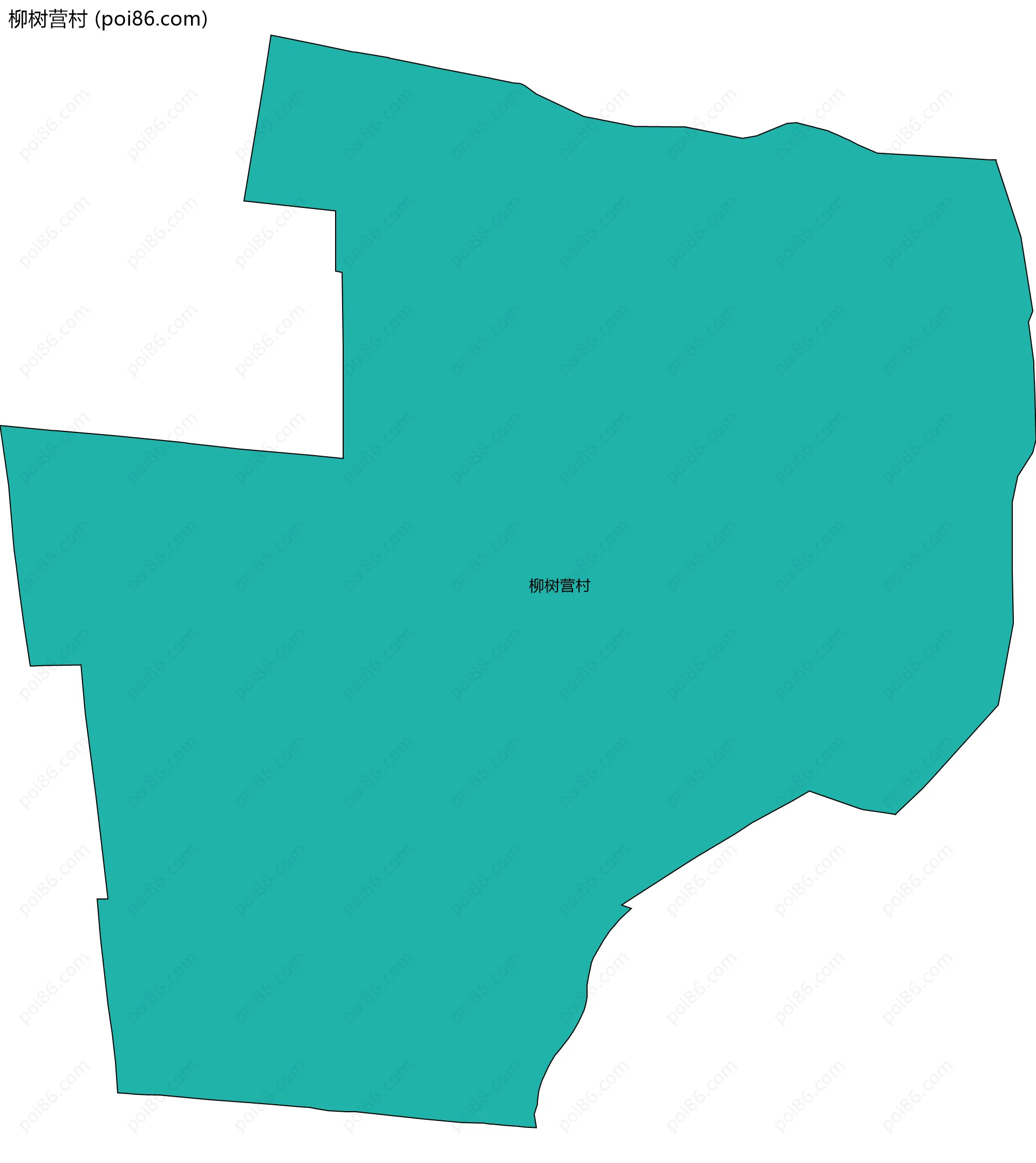 柳树营村边界地图