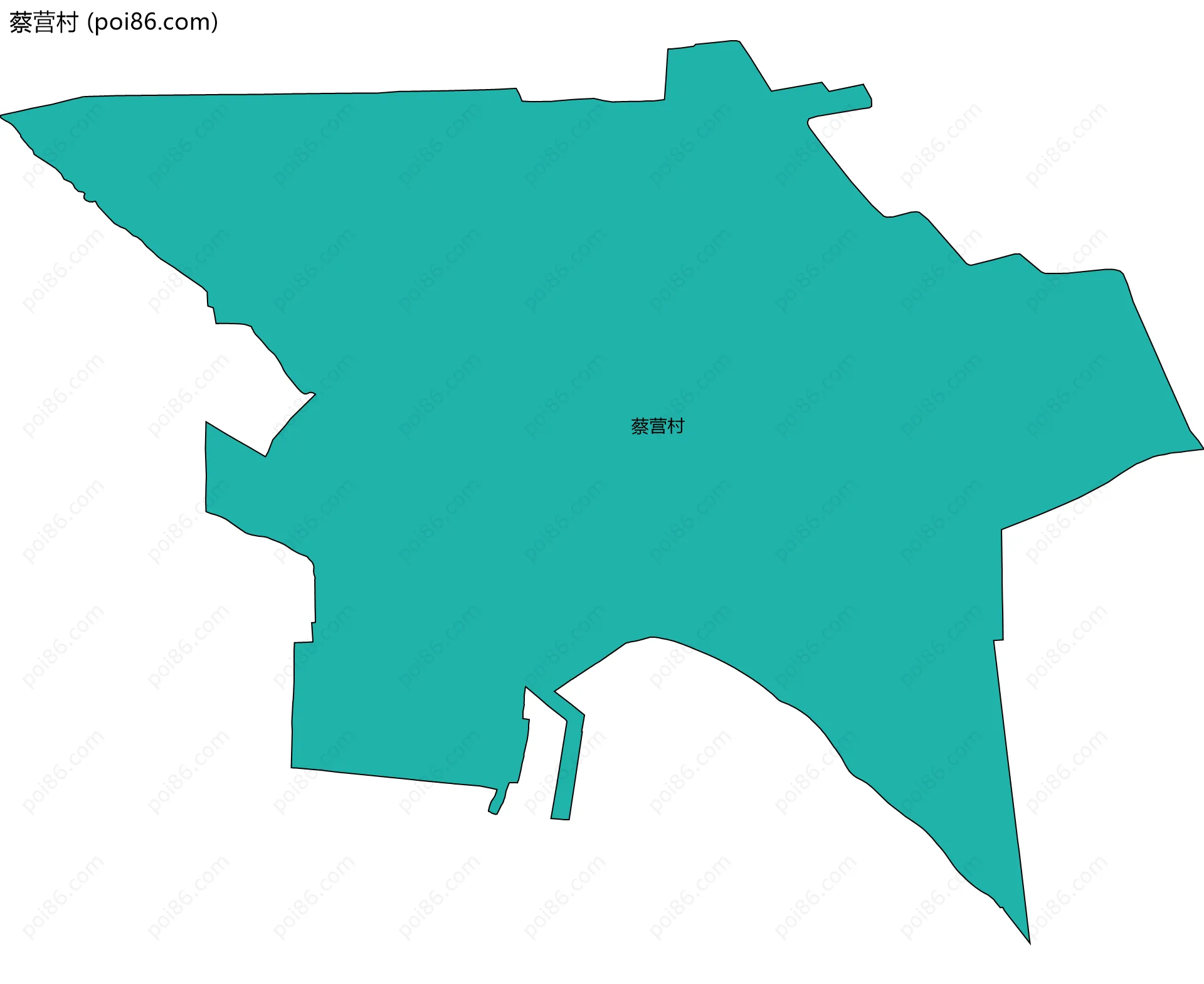 蔡营村边界地图