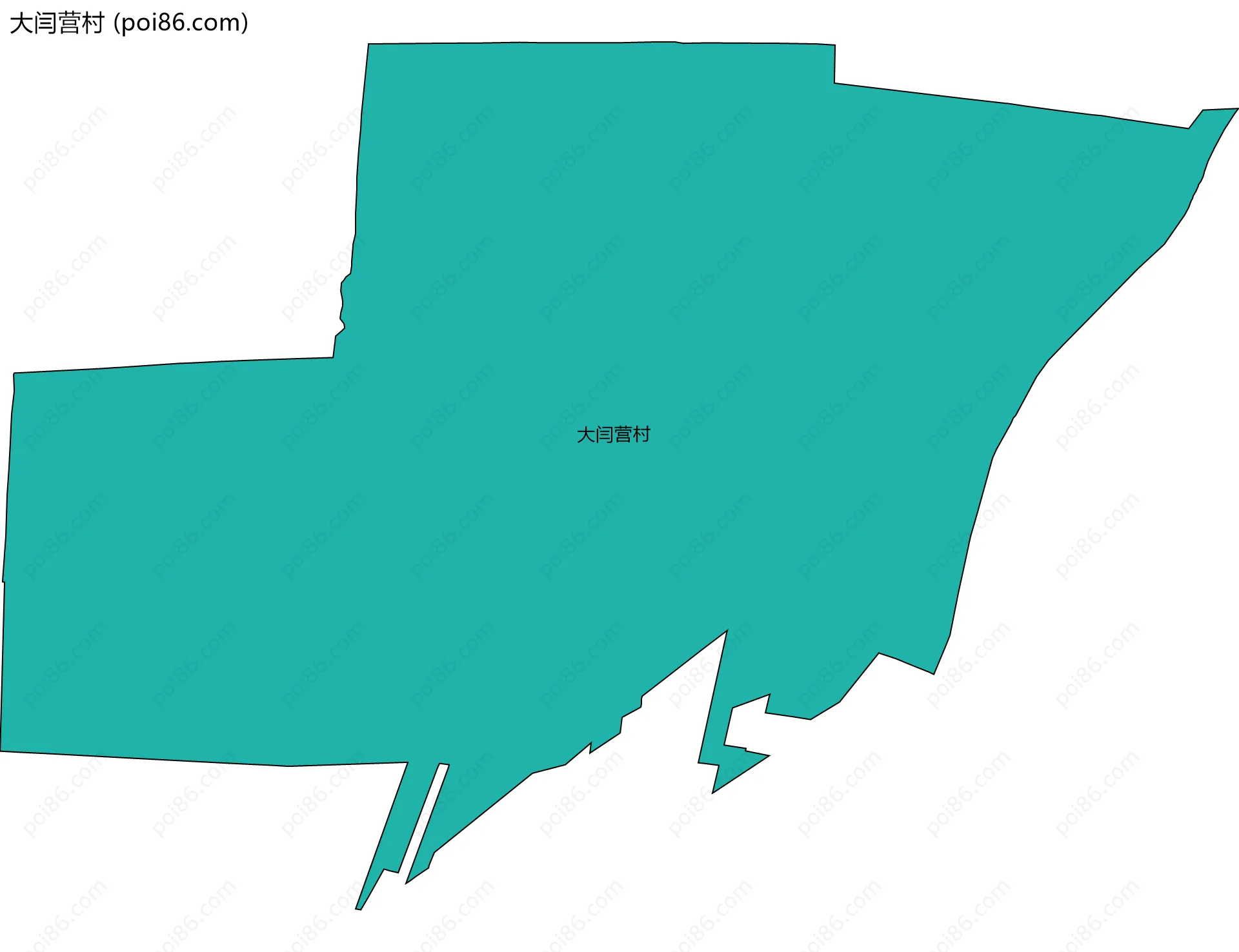 大闫营村边界地图