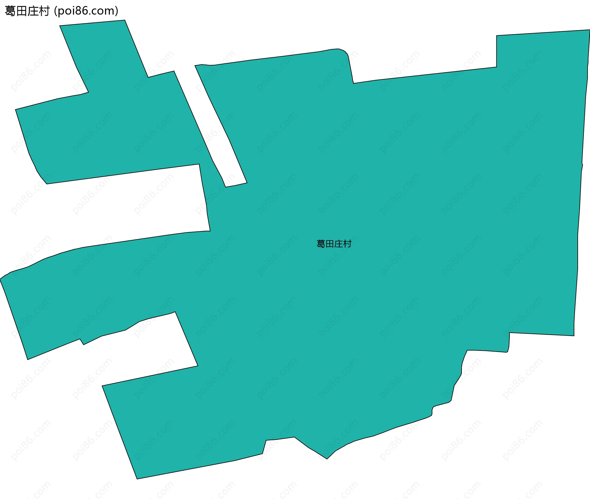 葛田庄村边界地图