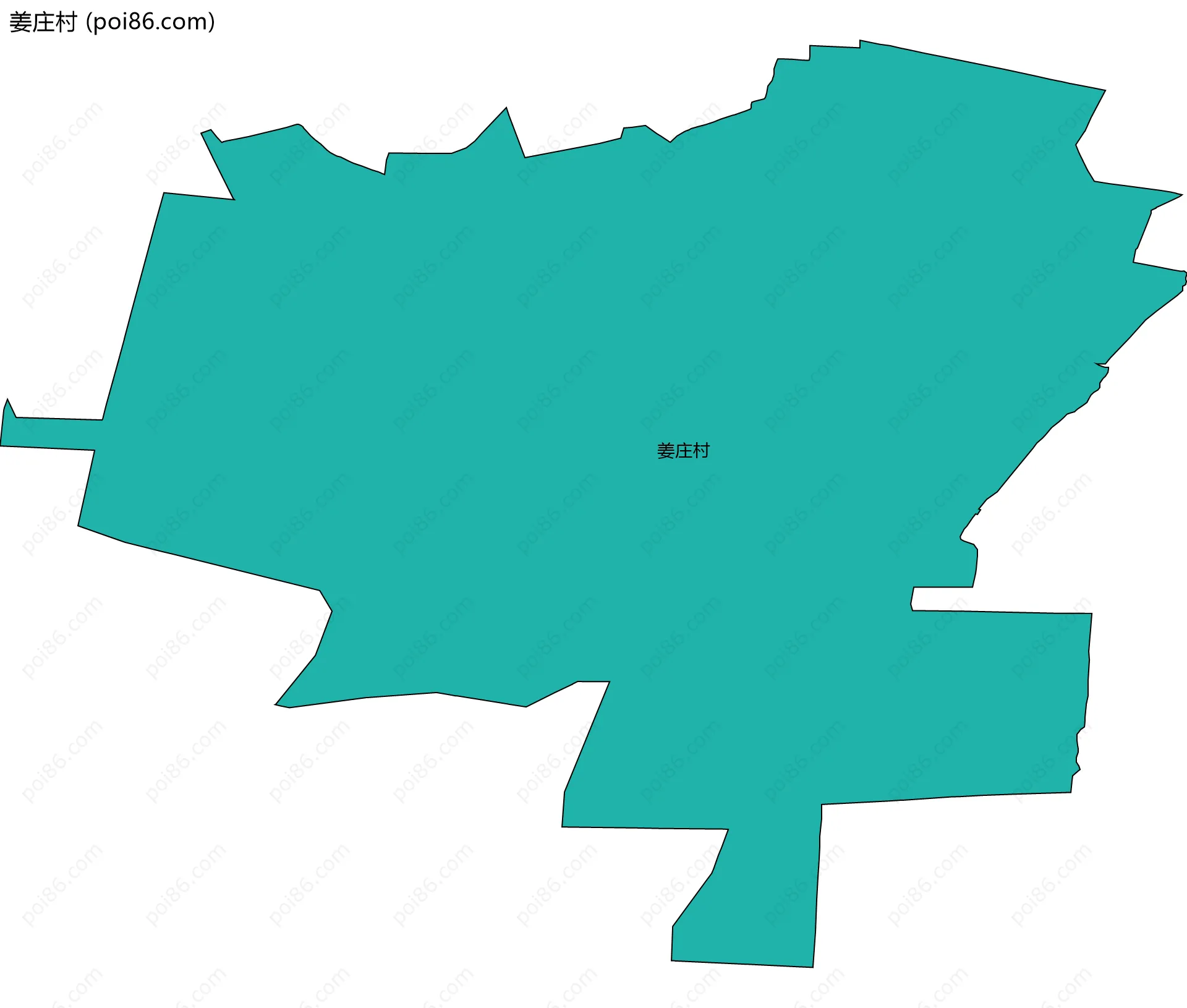 姜庄村边界地图