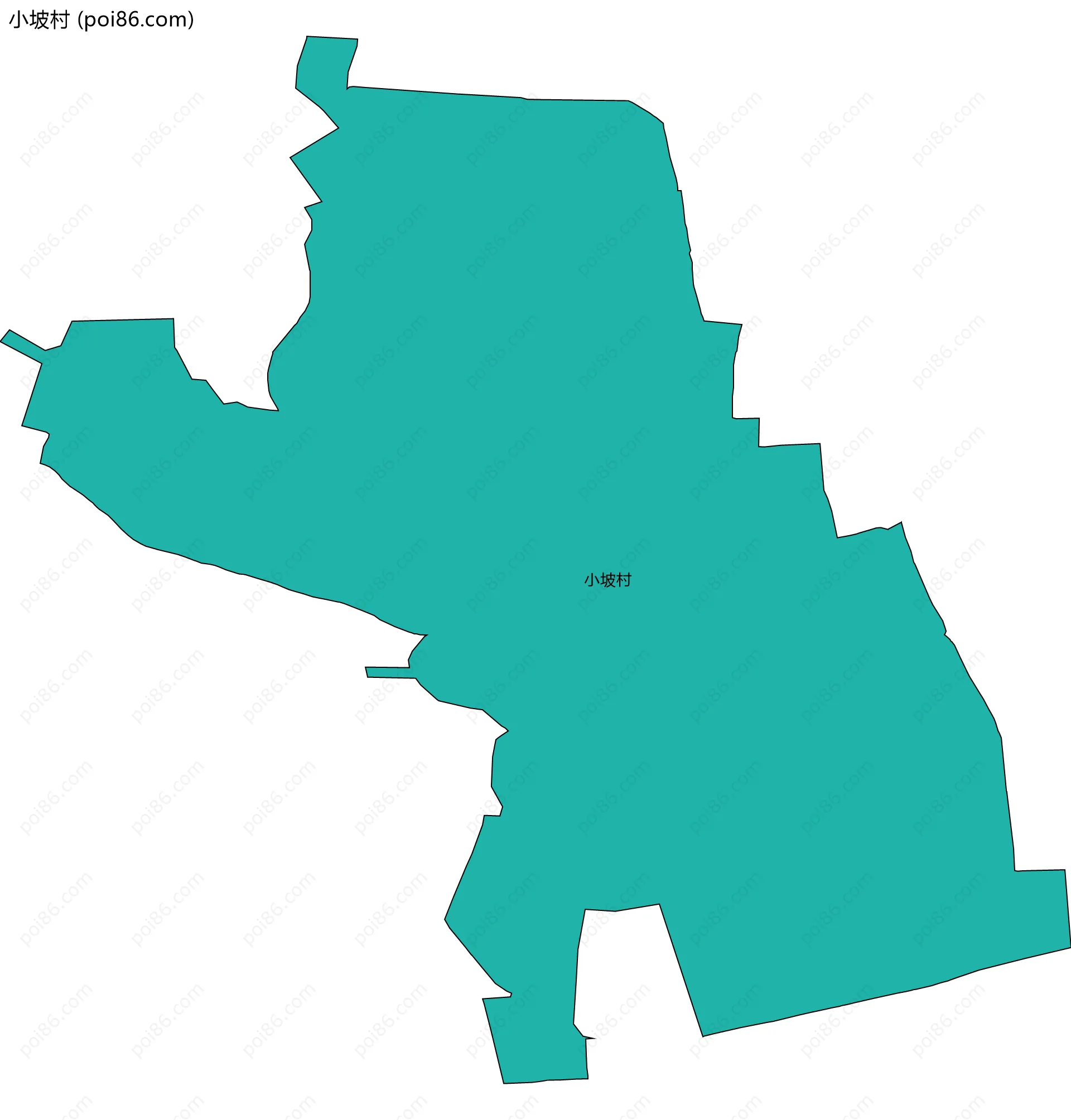 小坡村边界地图